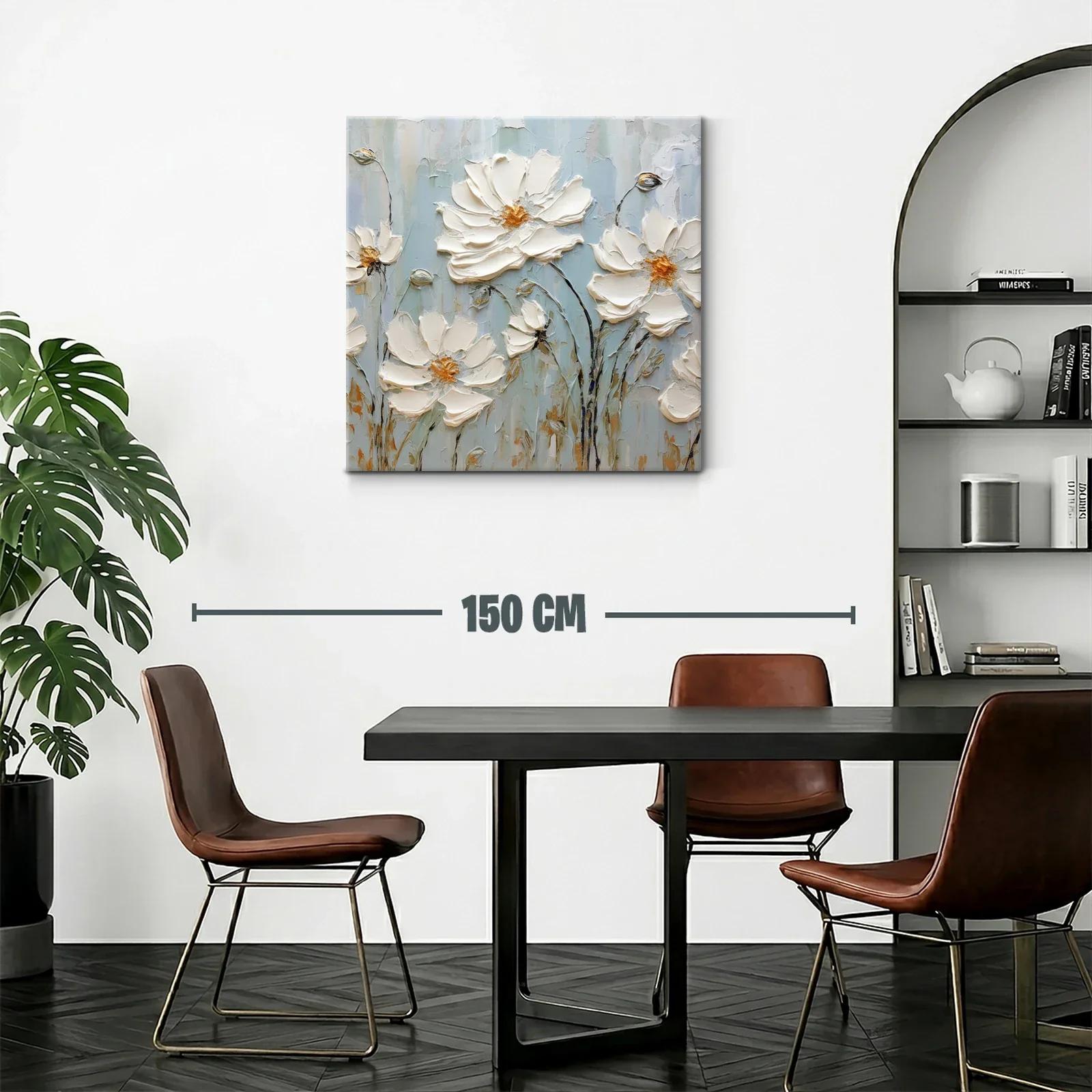 Cuadro floral con tonos suaves y textura elegante — miniatura 2