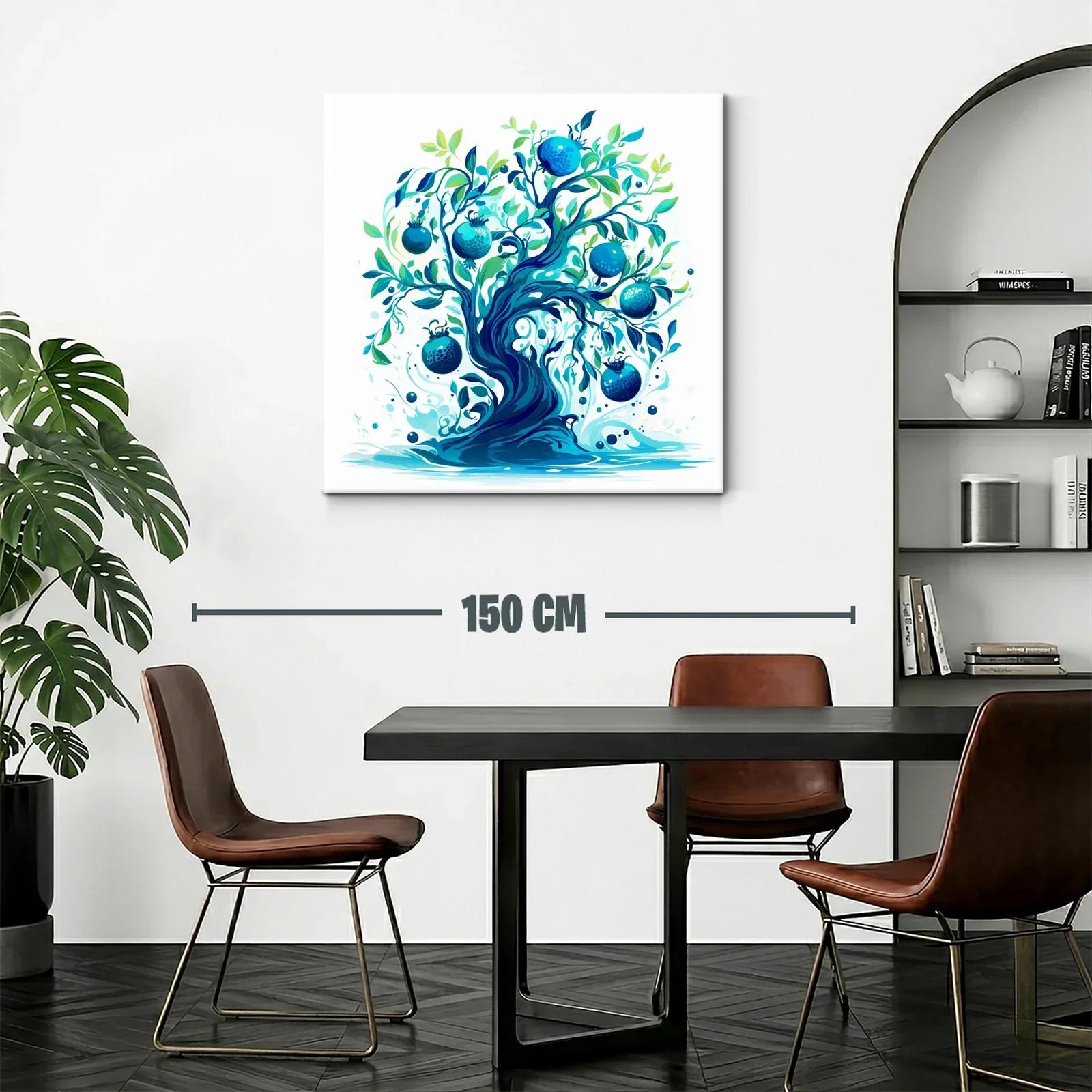 Árbol Azul con Granadas en Movimiento Natural — miniatura 2