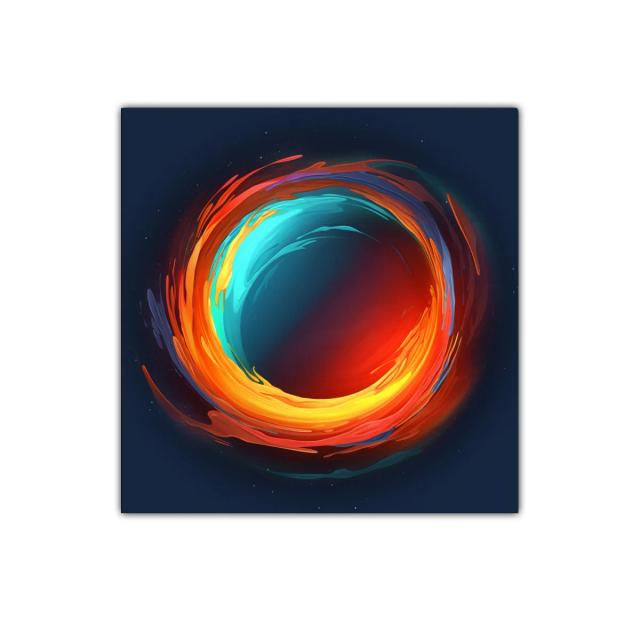 Arte Circular Energético con Explosión de Colores Vibrantes