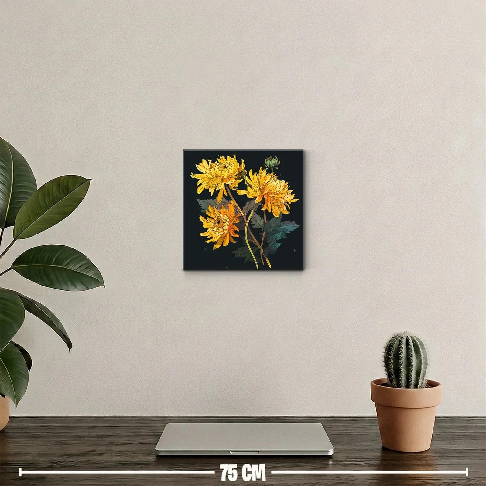 Cuadro Floral con Ramo de Flores Amarillas Vibrantes — miniatura 2