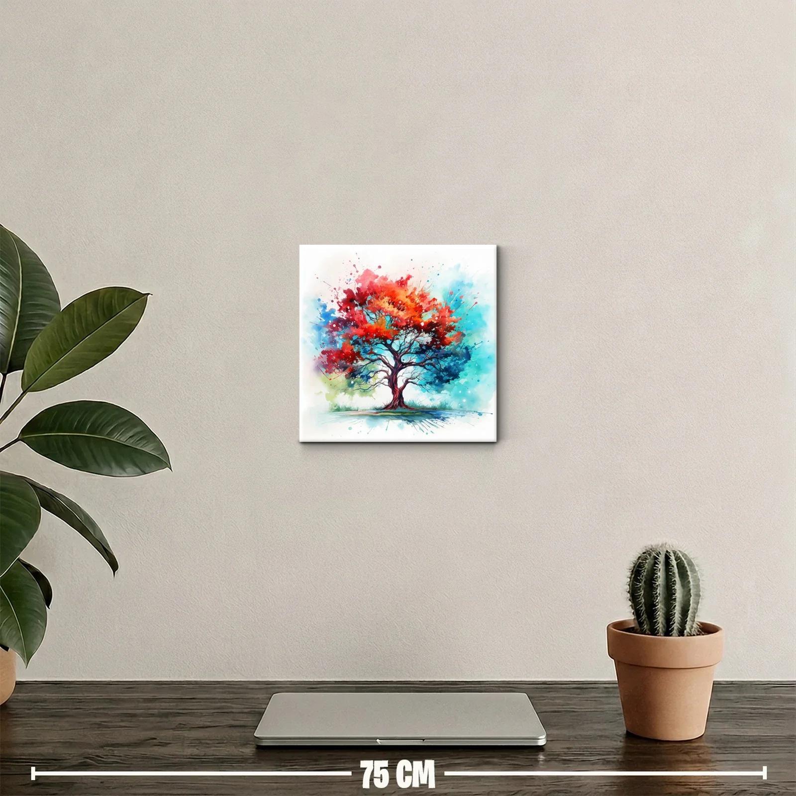 Árbol en explosión de colores vibrantes y energía única — miniatura 2