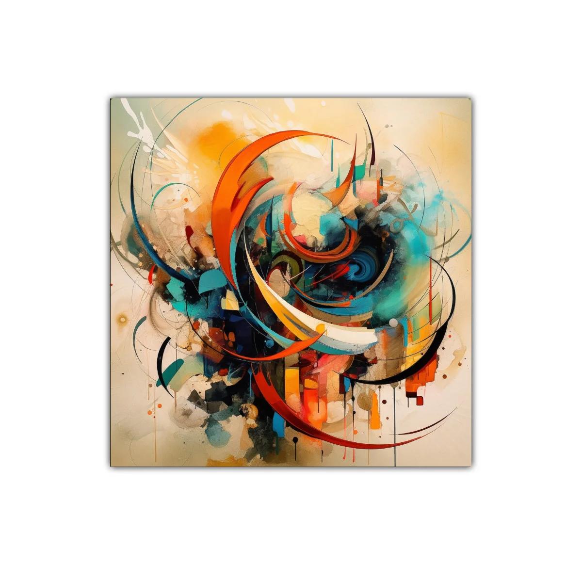 Composición abstracta con energía dinámica en tonos cálidos — imagen principal