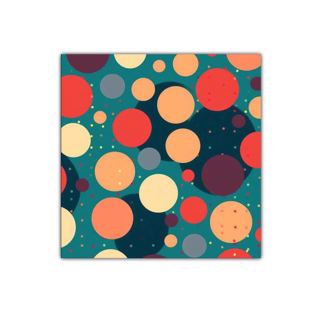 Cuadro decorativo con patrones circulares coloridos y vibrantes