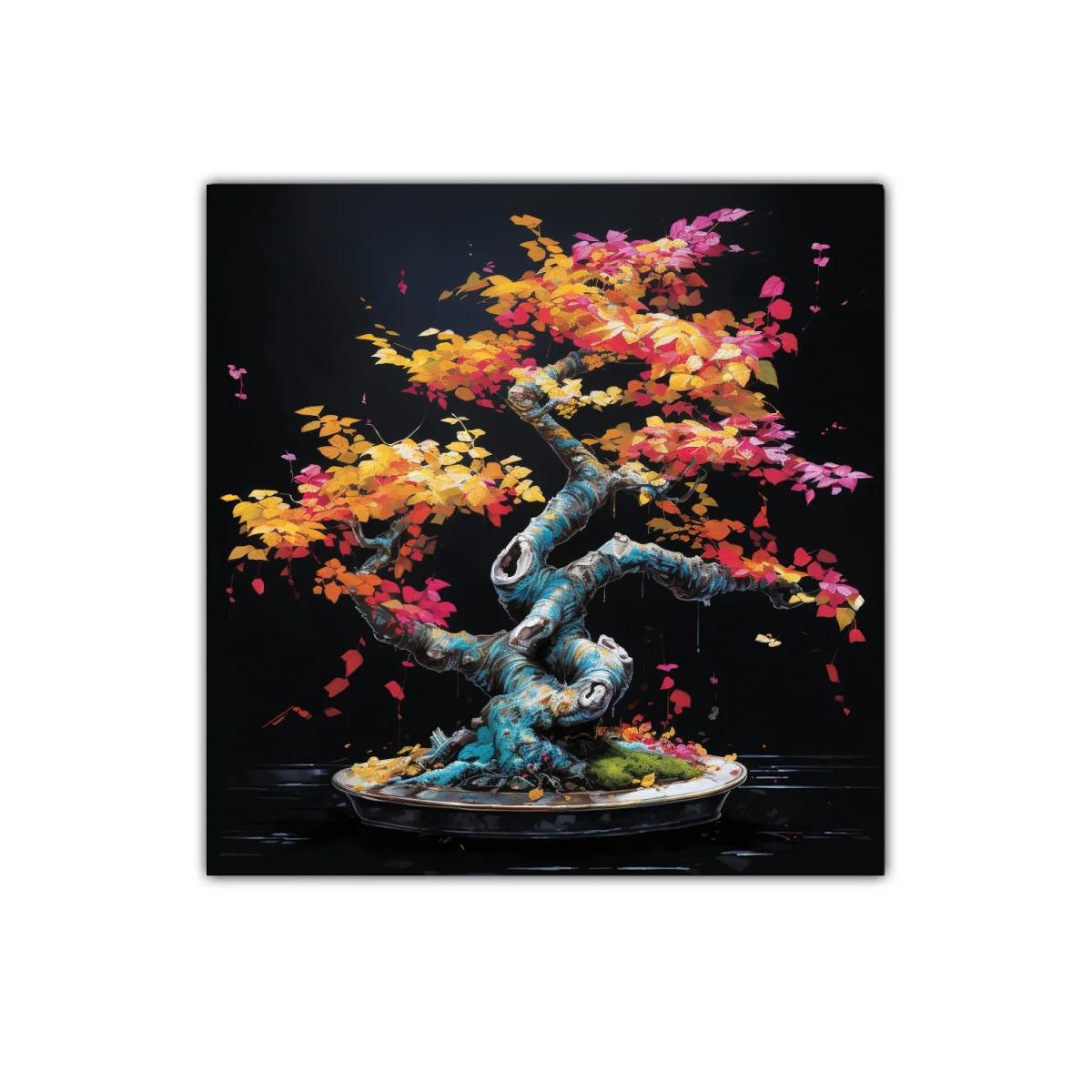 Bonsái con hojas en tonos otoñales vibrantes — imagen principal