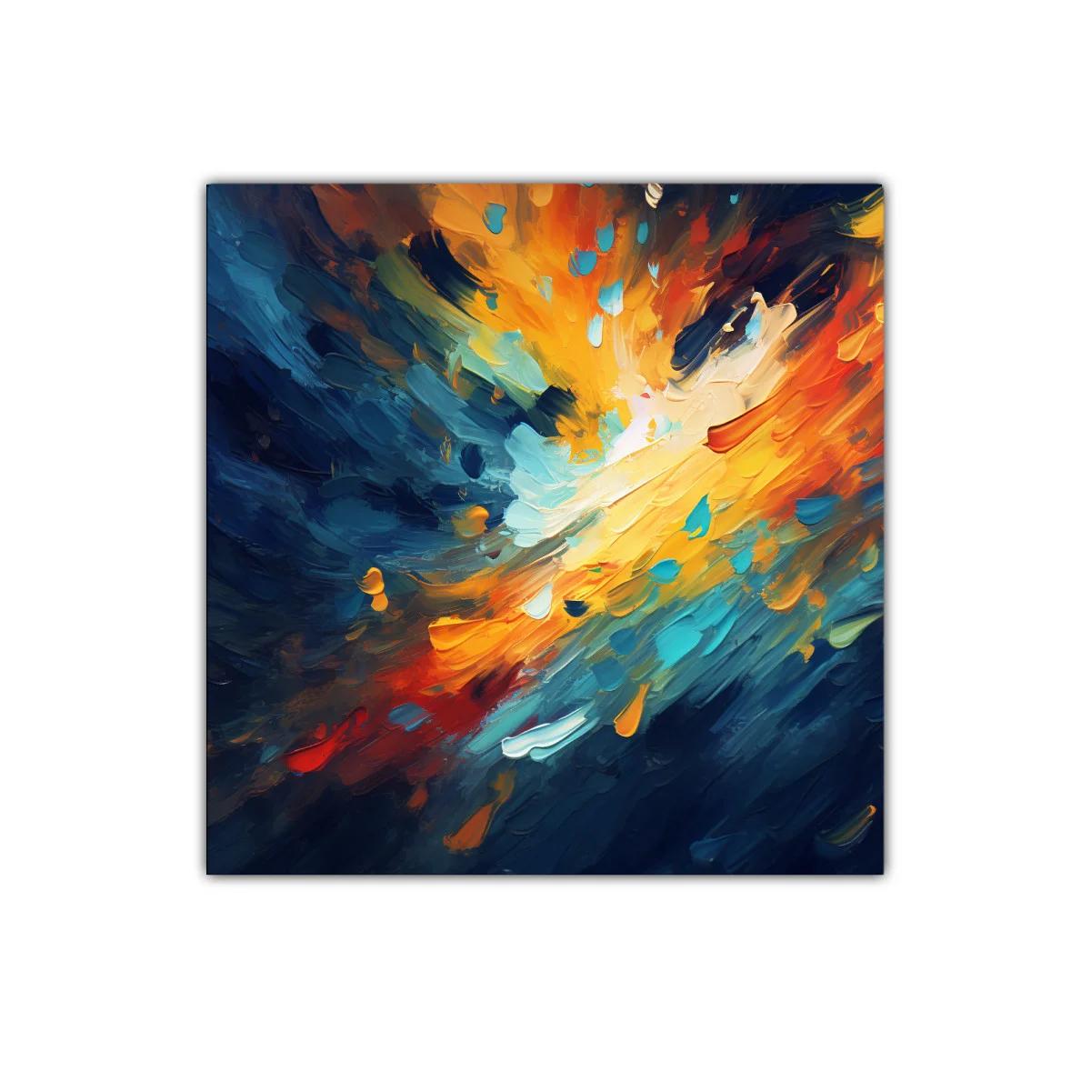 Explosión de color y energía en tonos cálidos y fríos — imagen principal