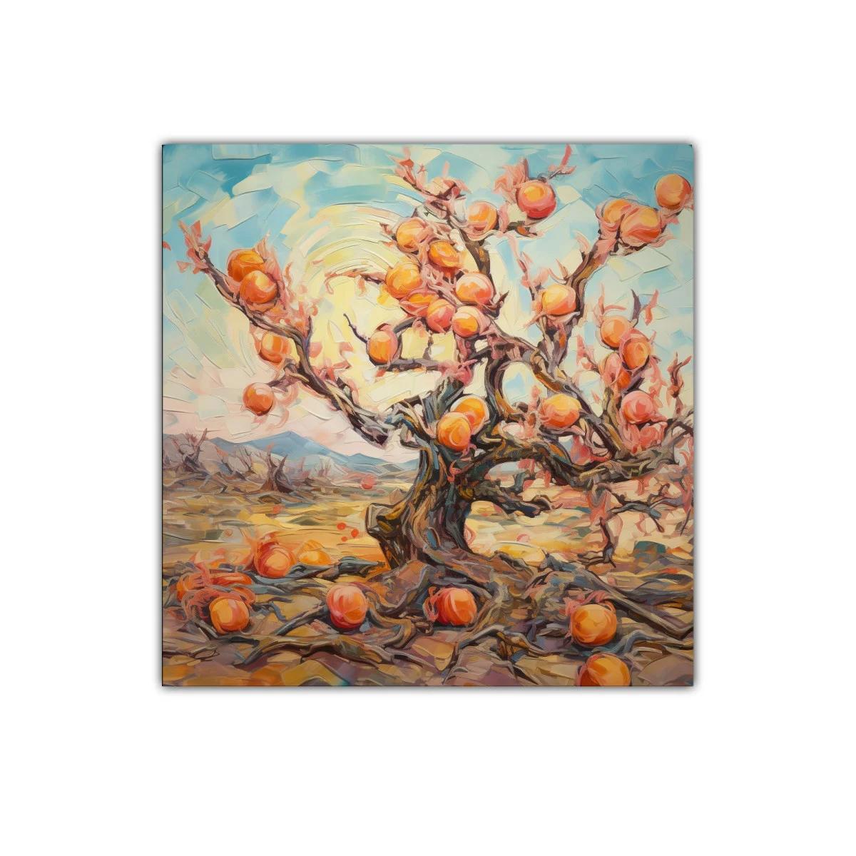 Árbol con Frutos Naranjas en Paisaje Soleado — miniatura 1