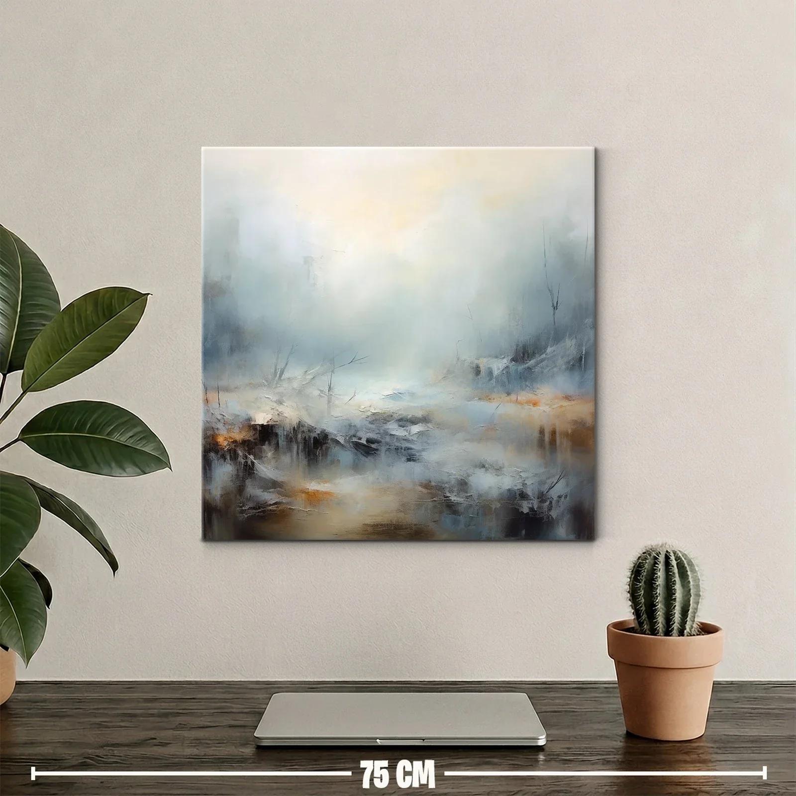 Paisaje nebuloso con tonos suaves y cálidos — miniatura 2