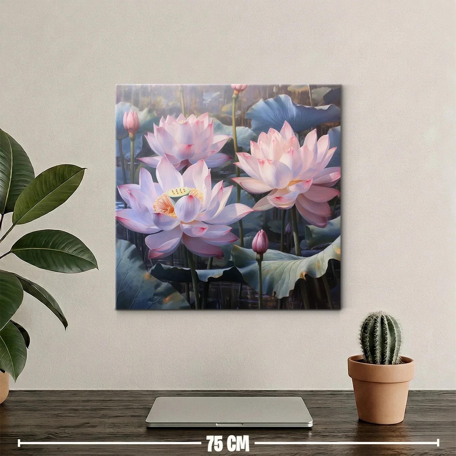 Elegancia natural de flores de loto en tonos suaves — miniatura 2