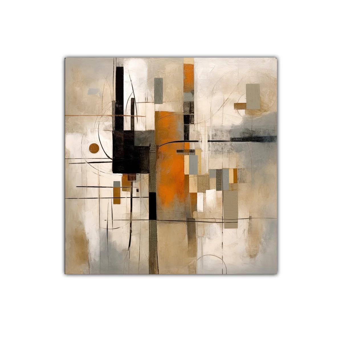 Composición abstracta con tonos tierra y líneas delicadas — imagen principal