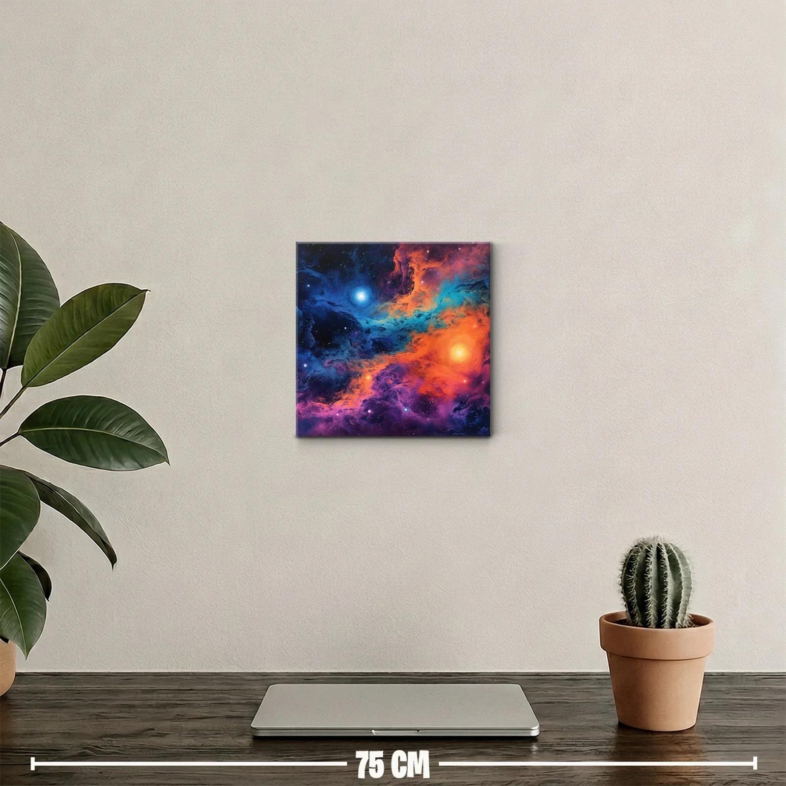 Cuadro con explosión de colores galácticos vibrantes — miniatura 2