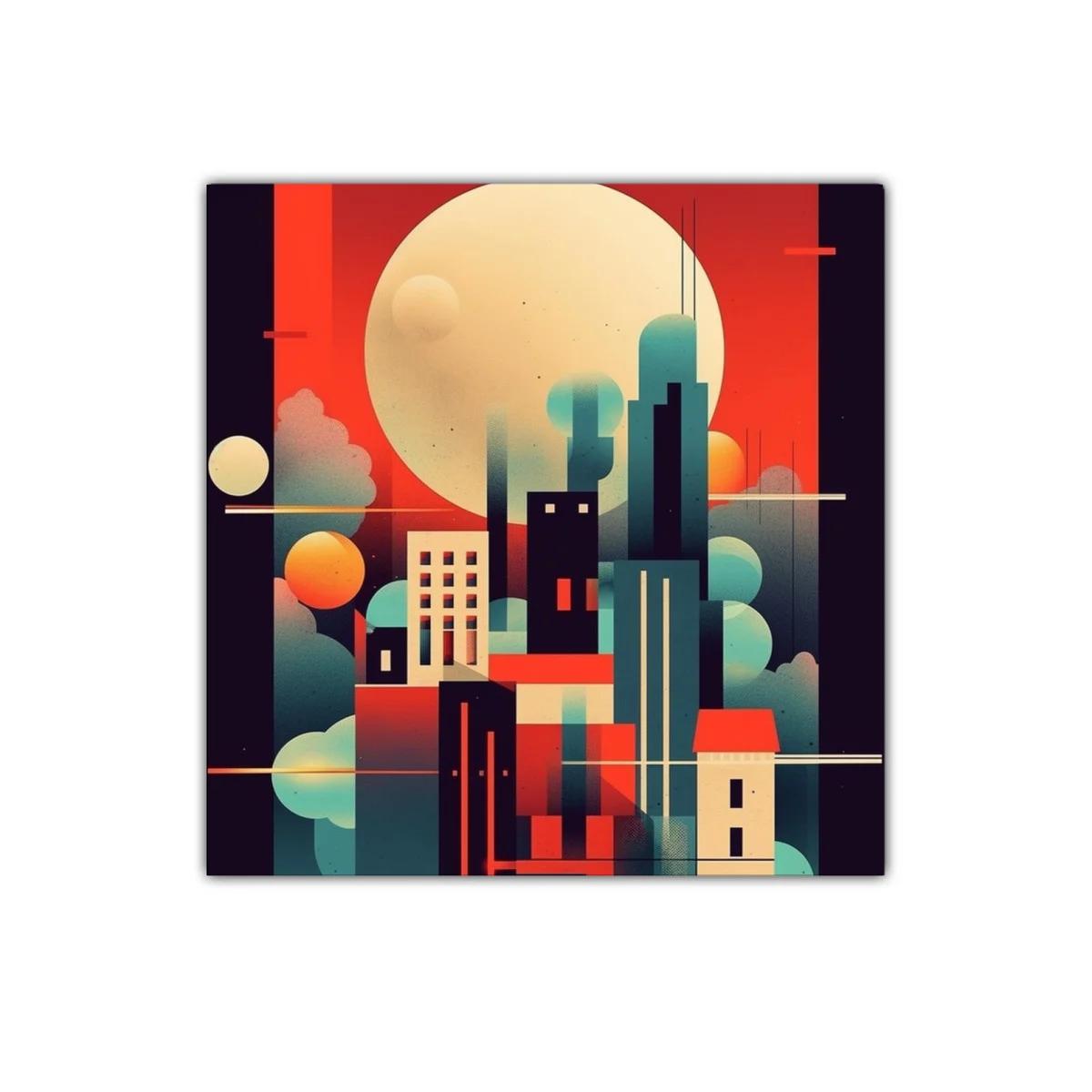 Composición urbana con colores cálidos y contrastes modernos — imagen principal