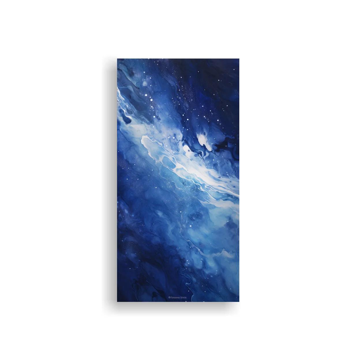Cuadro remolino abstracto azul con efecto cósmico