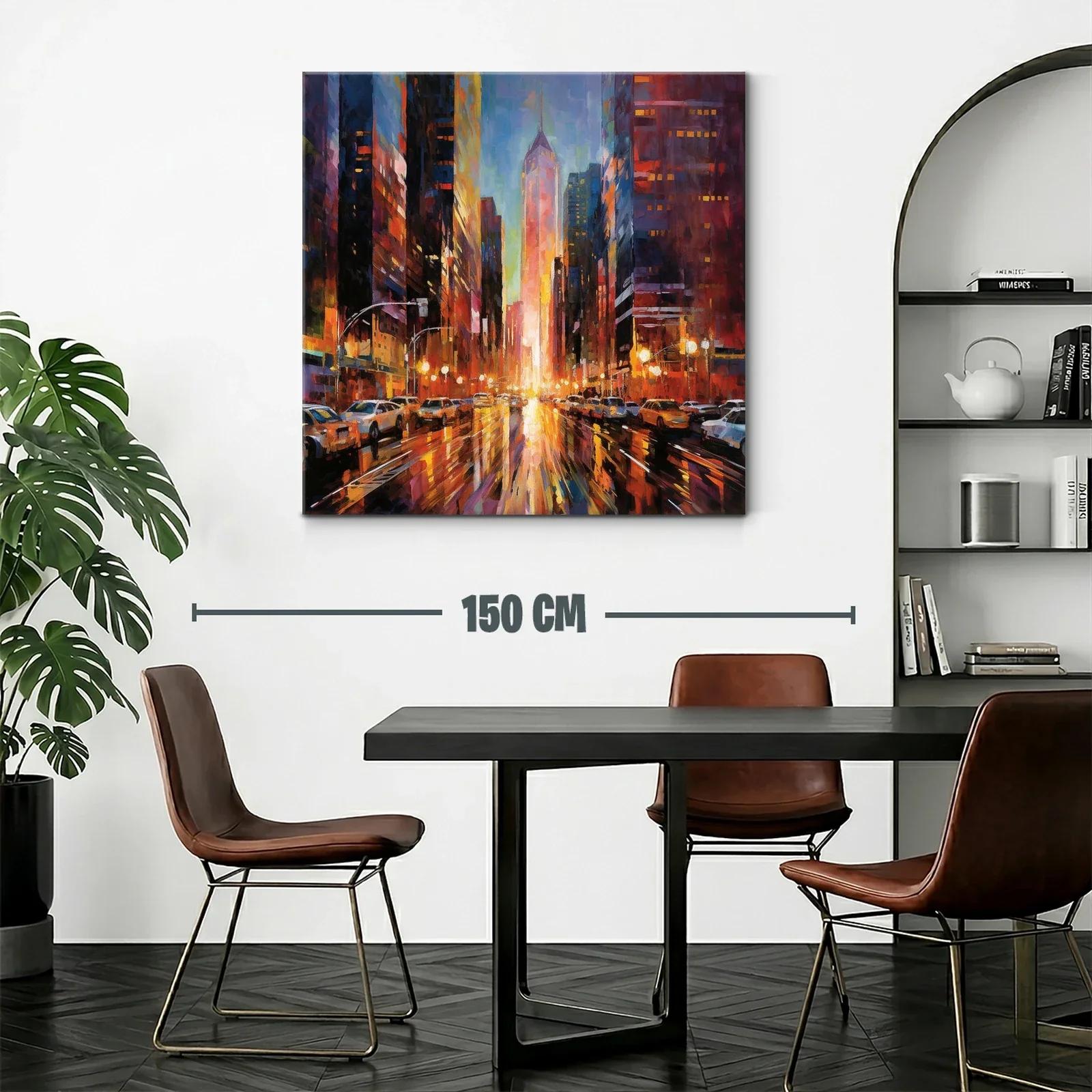 Atardecer urbanita con reflejos intensos y vibrantes — miniatura 2