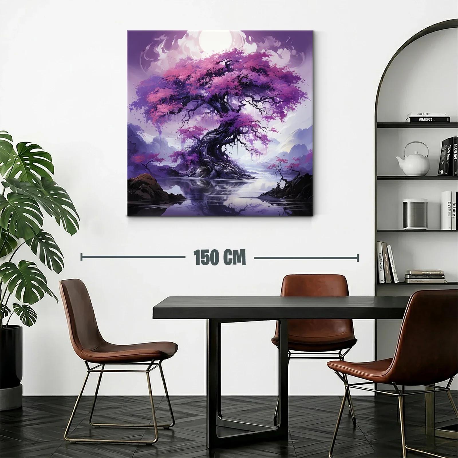 Árbol mágico con brillo en tonos violetas y rosas — miniatura 2