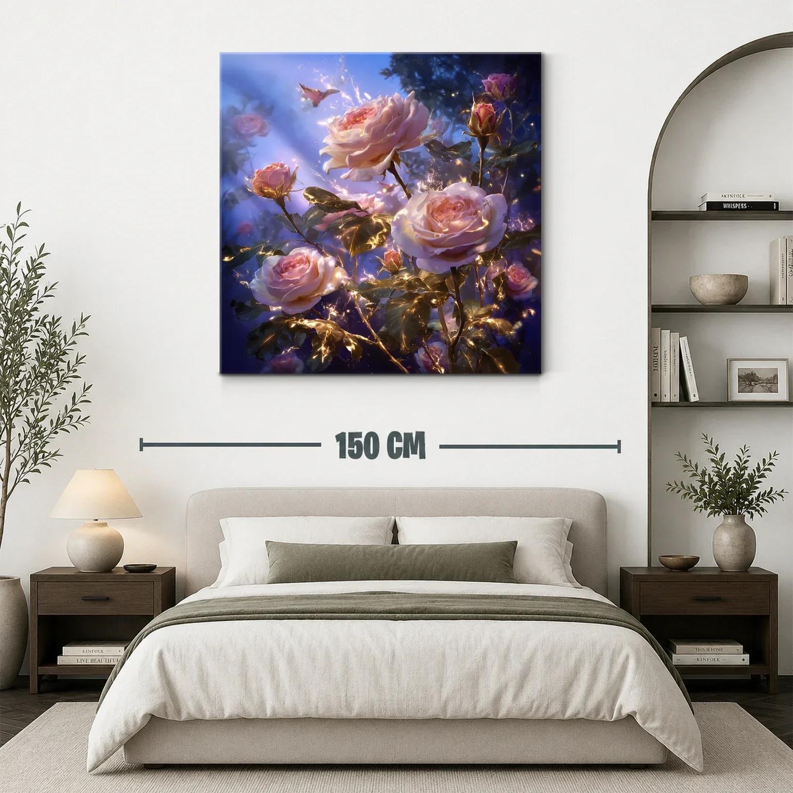 Rosas iluminadas en un entorno mágico y onírico — miniatura 3
