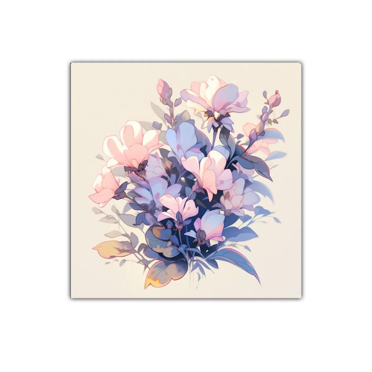 Delicado ramo floral en tonos pastel y azules suaves — imagen principal