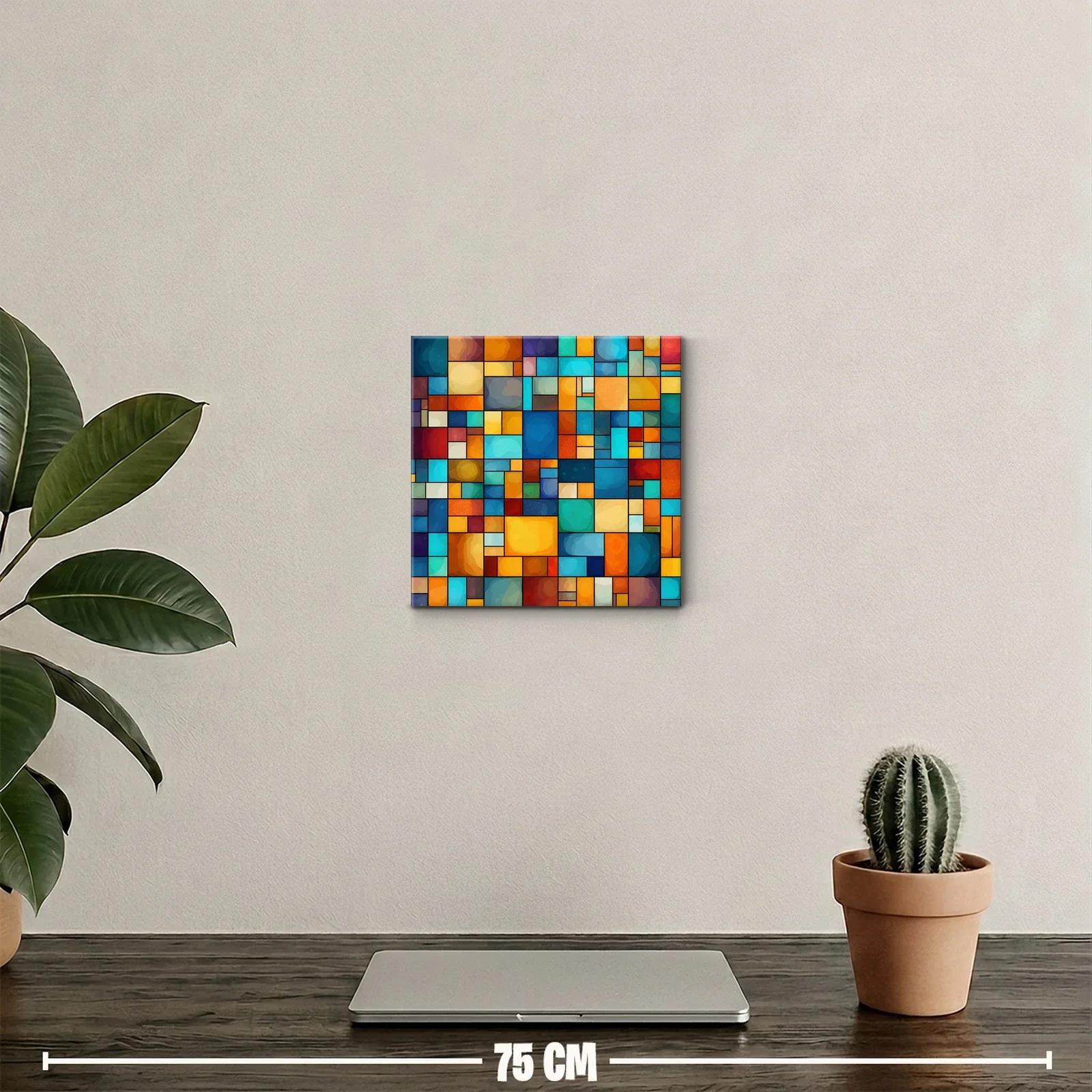 Composición geométrica vibrante con bloques de color — miniatura 2