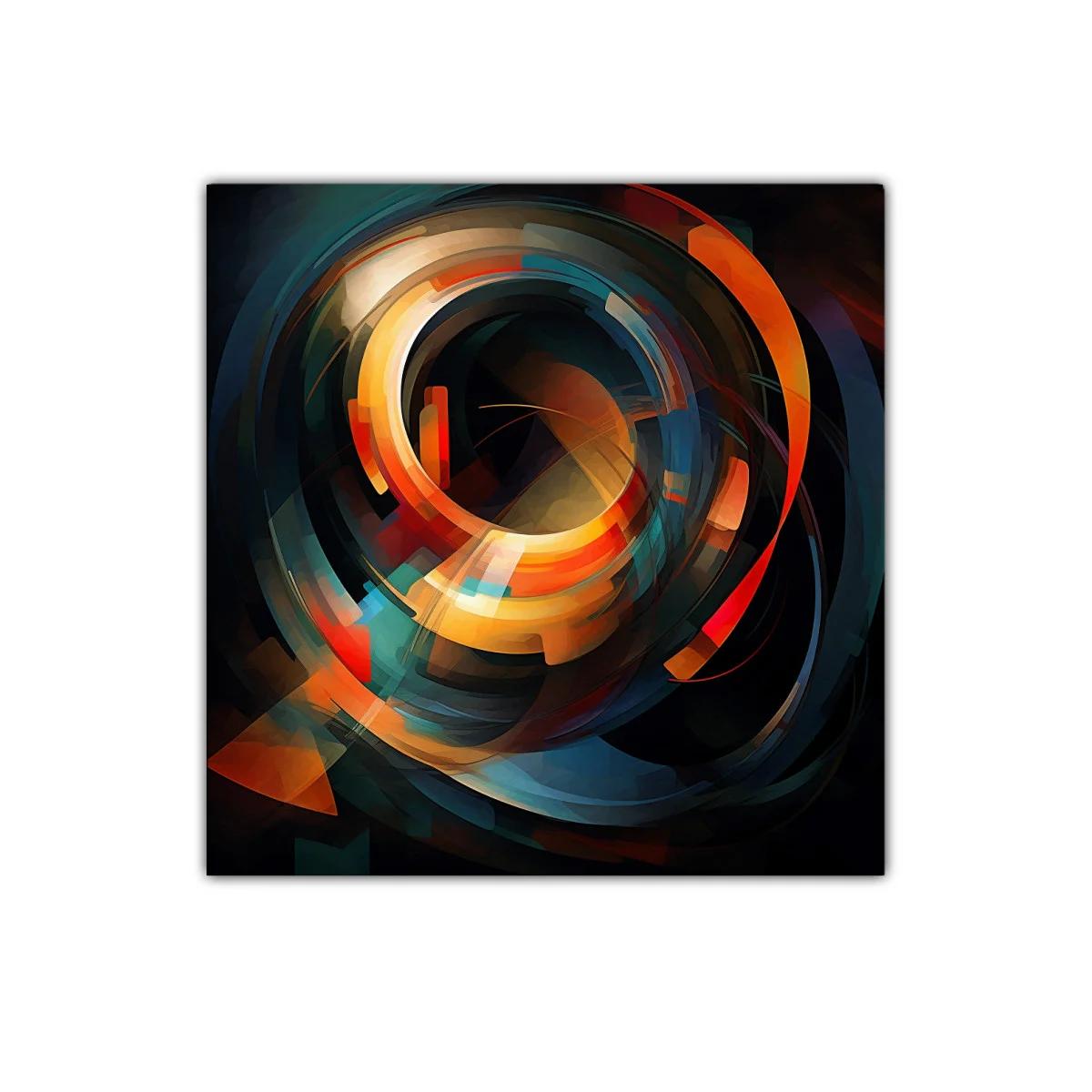 Composición abstracta en espiral de colores vibrantes