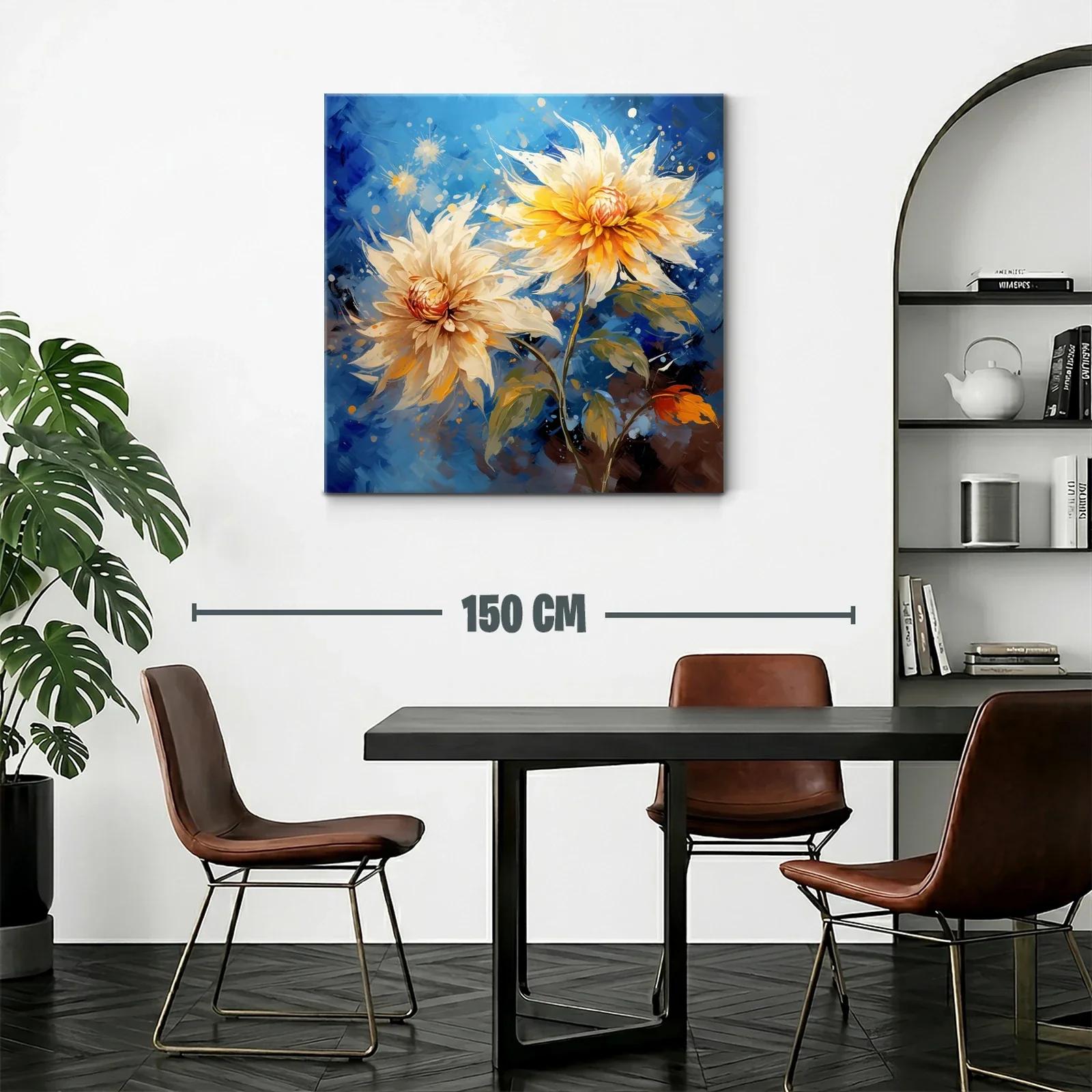 Flores luminosas en vibrantes tonos cálidos y fríos — miniatura 2
