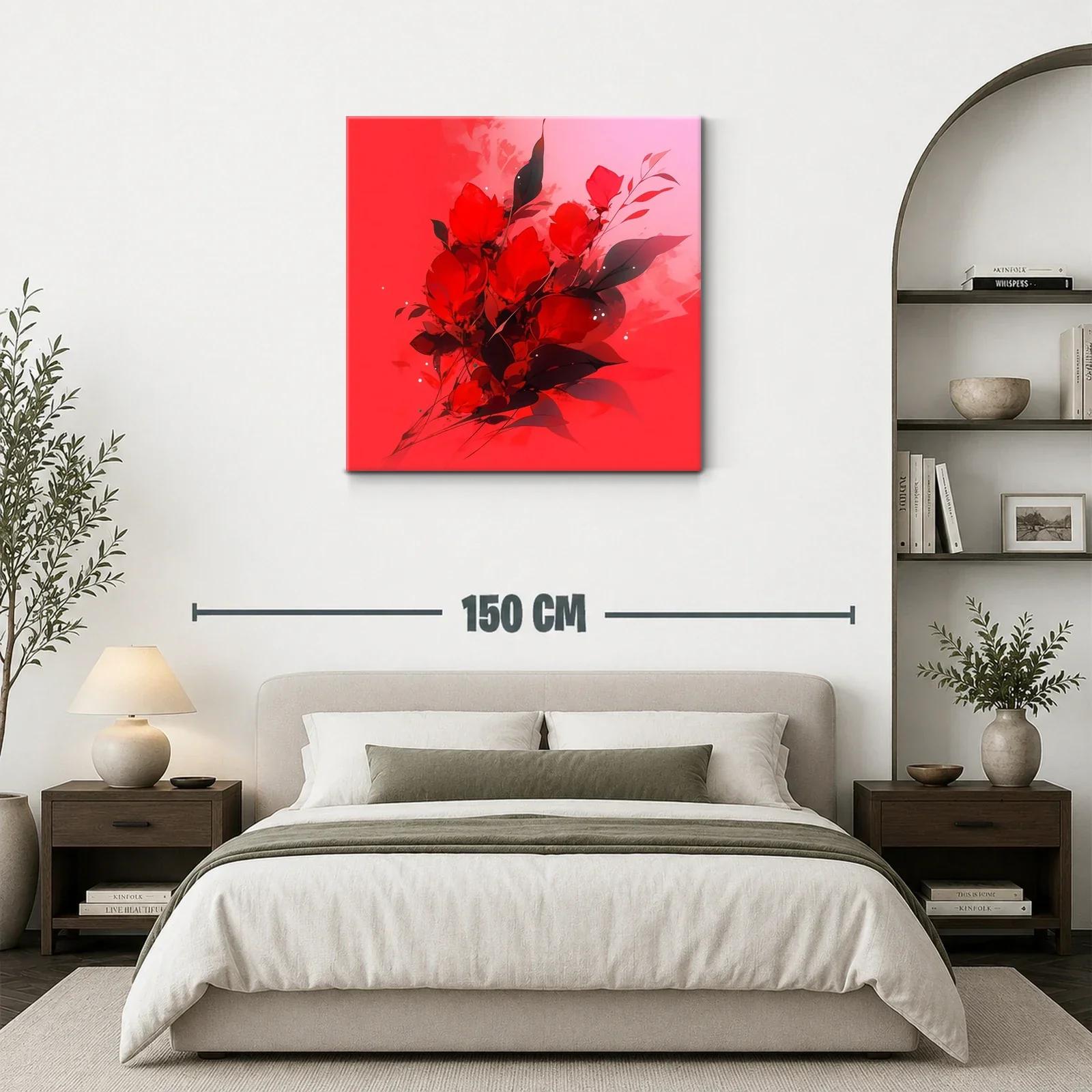 Elegante composición floral con intensos tonos rojos y negros — miniatura 3