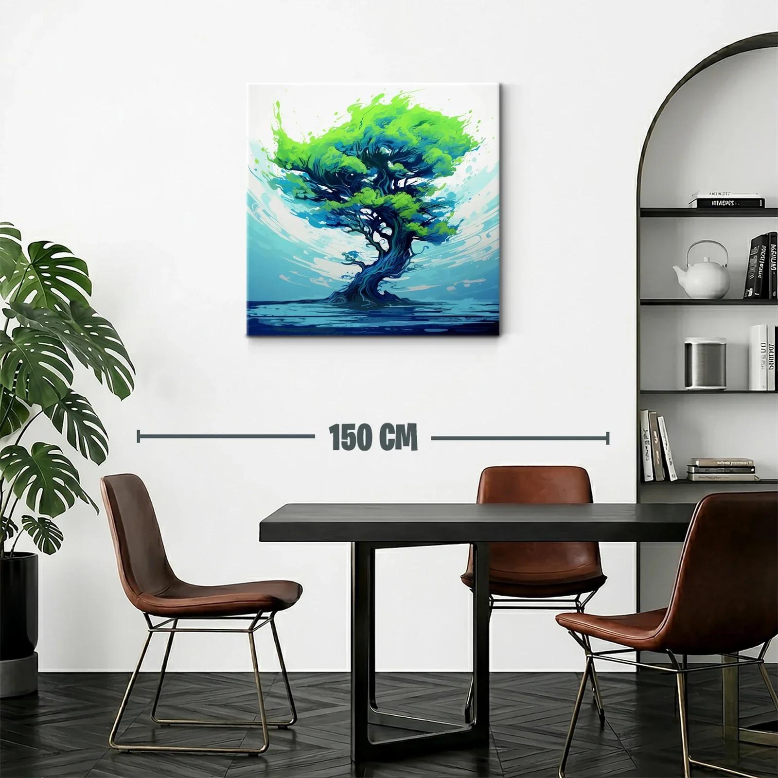 Árbol vibrante con tonos azules y verdes impactantes — miniatura 2