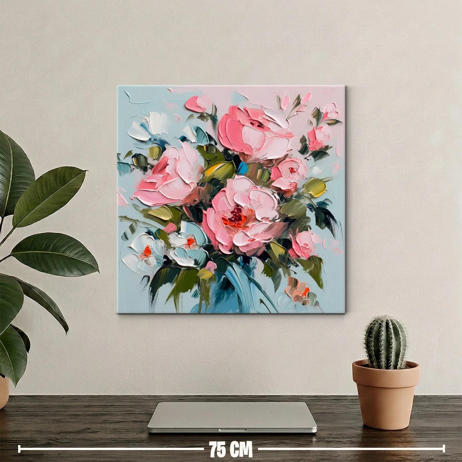 Ramo de flores en tonos rosa y blanco vibrantes — miniatura 2