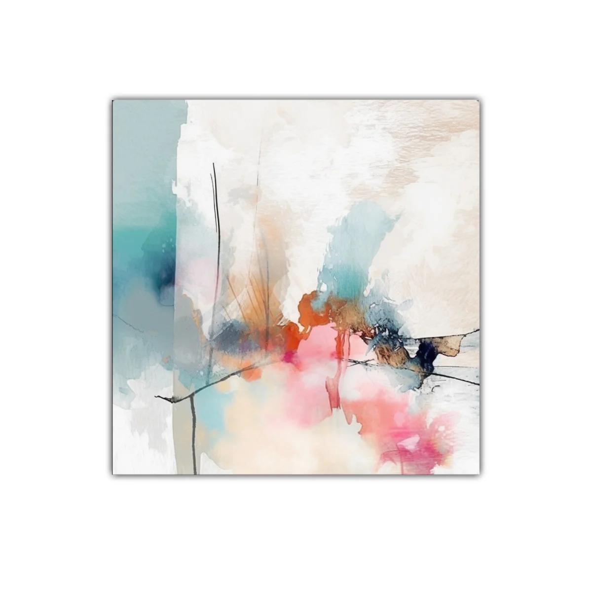 Composición Abstracción en Tonos Pastel y Vibrantes — miniatura 1