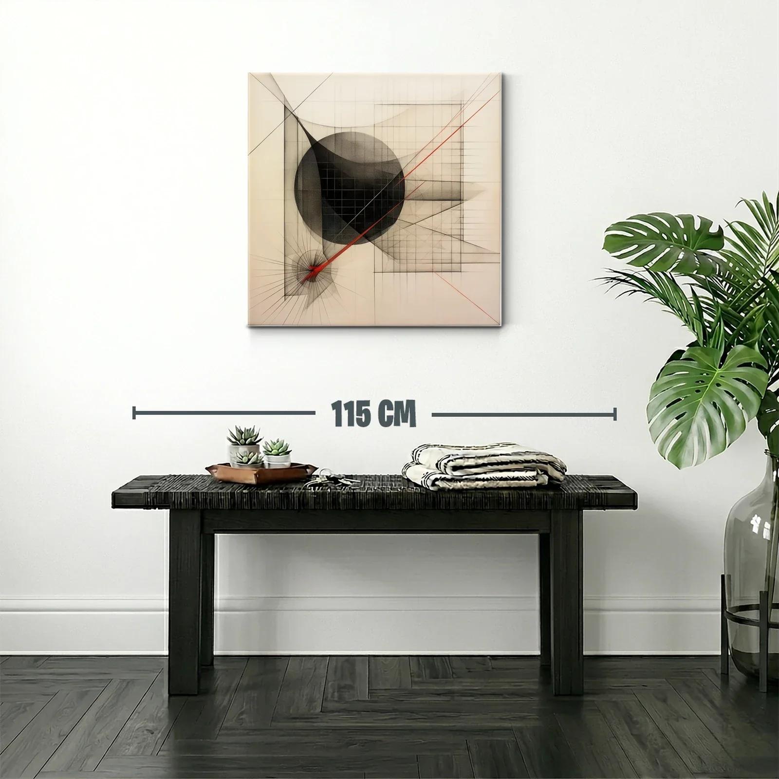 Composición geométrica con líneas y formas abstractas — miniatura 2