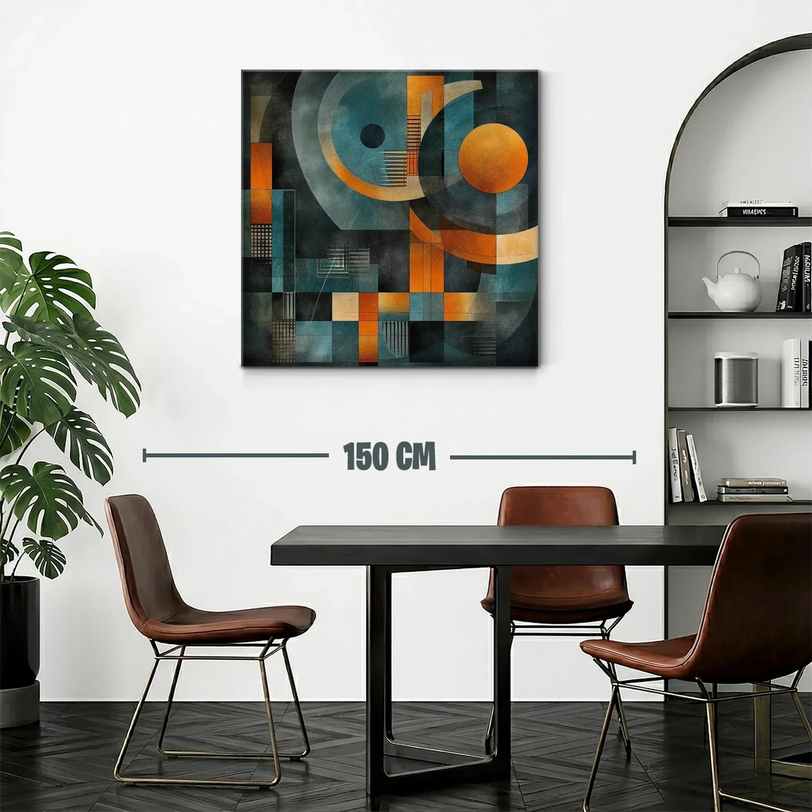 Composición abstracta con formas geométricas y tonos cálidos — miniatura 2