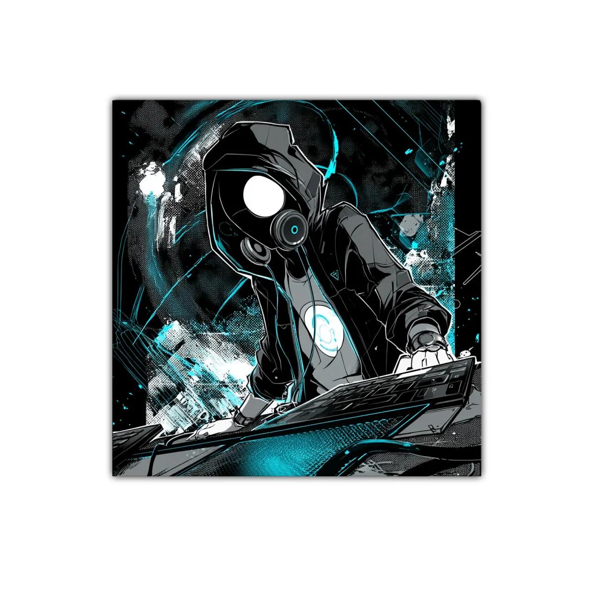 Figura futurista con máscara y equipo tecnológico — imagen principal