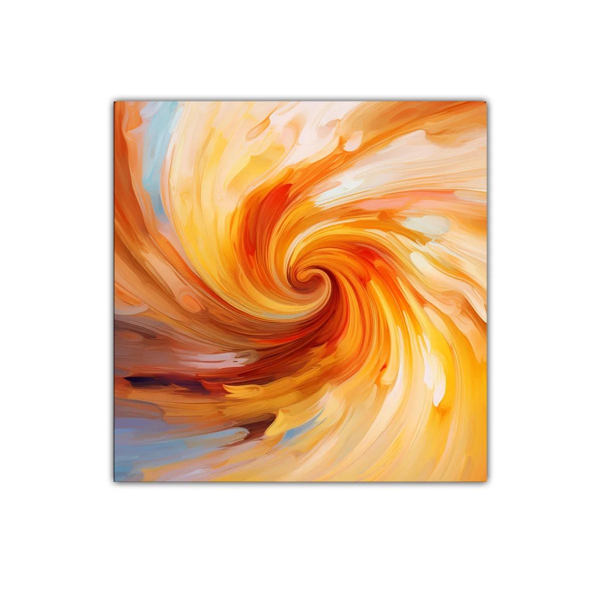 Cuadro decorativo espiral en tonos cálidos y vibrantes