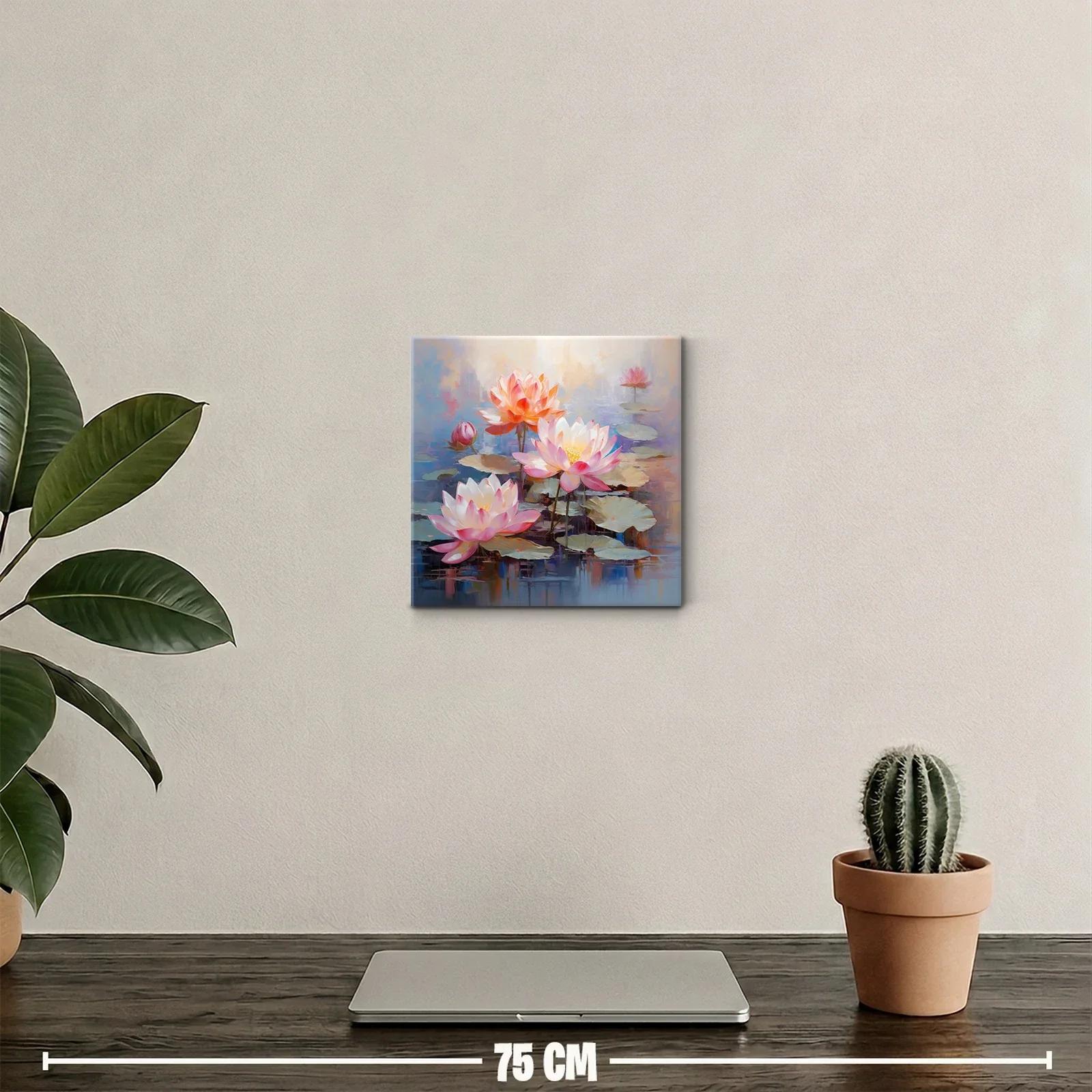 Elegancia natural en flores de loto sobre agua serena — miniatura 2
