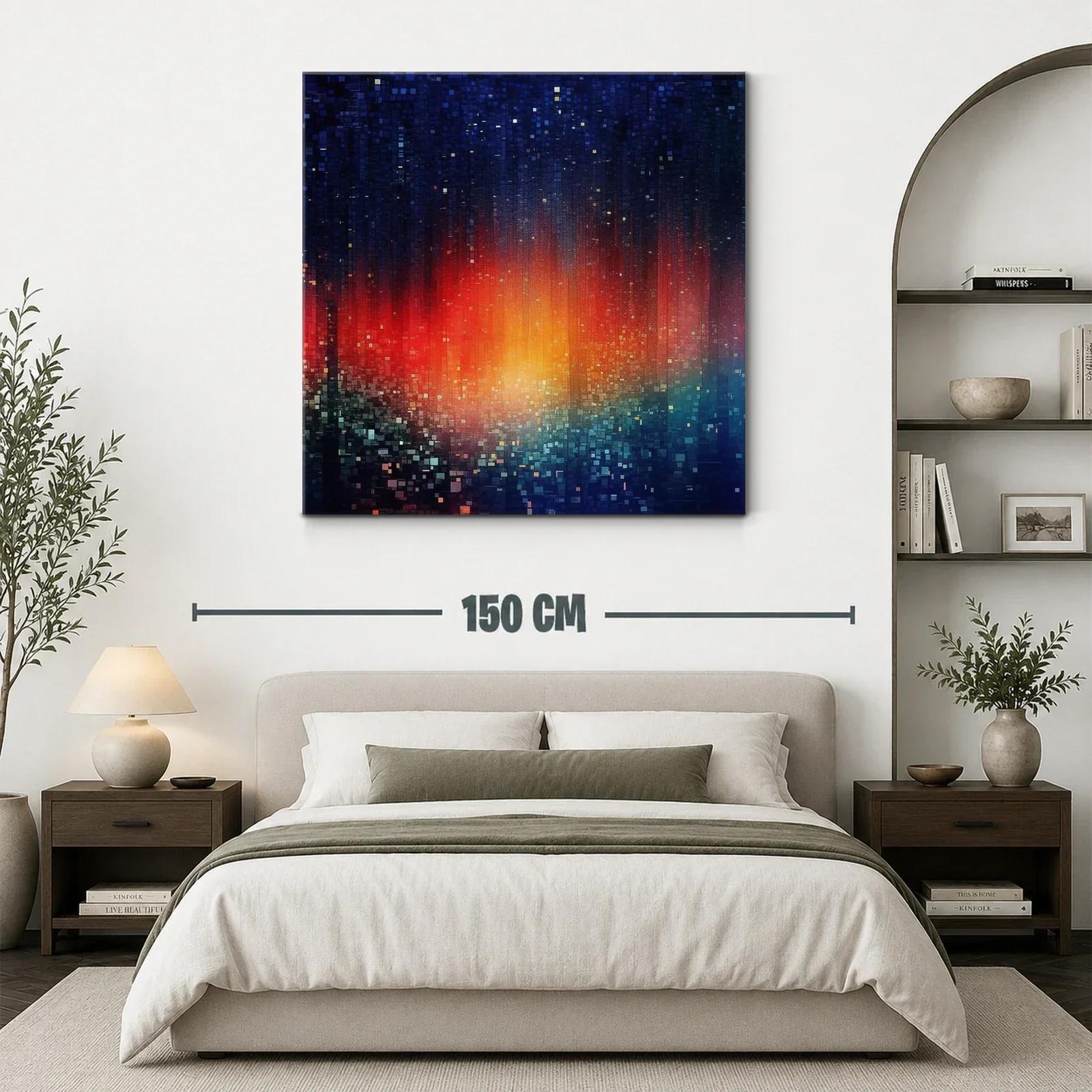 Espectro vibrante en cuadros pixelados abstractos — miniatura 3
