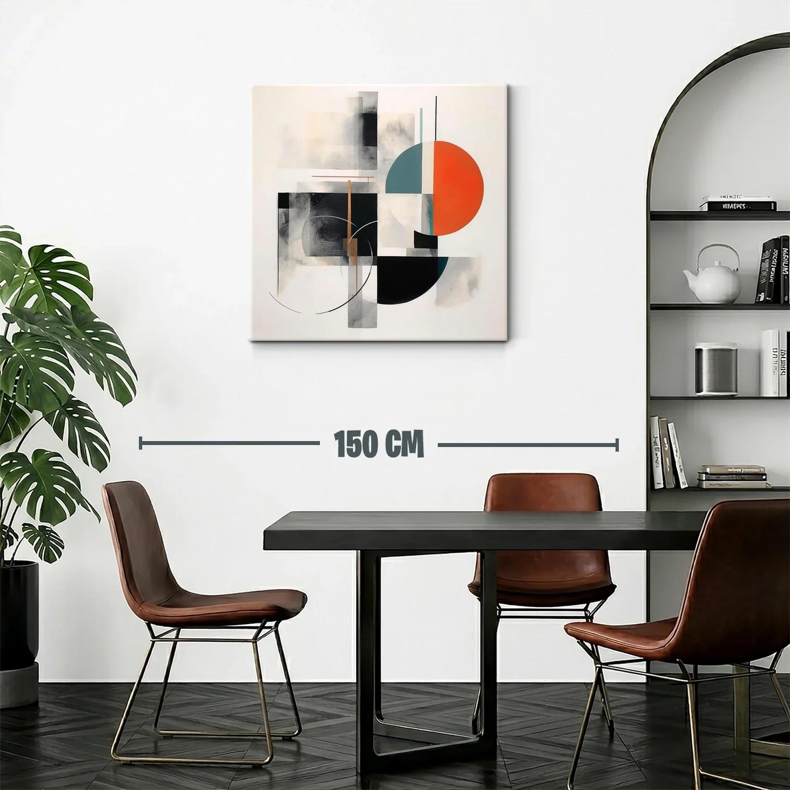 Composición geométrica con círculos y líneas abstractas — miniatura 2
