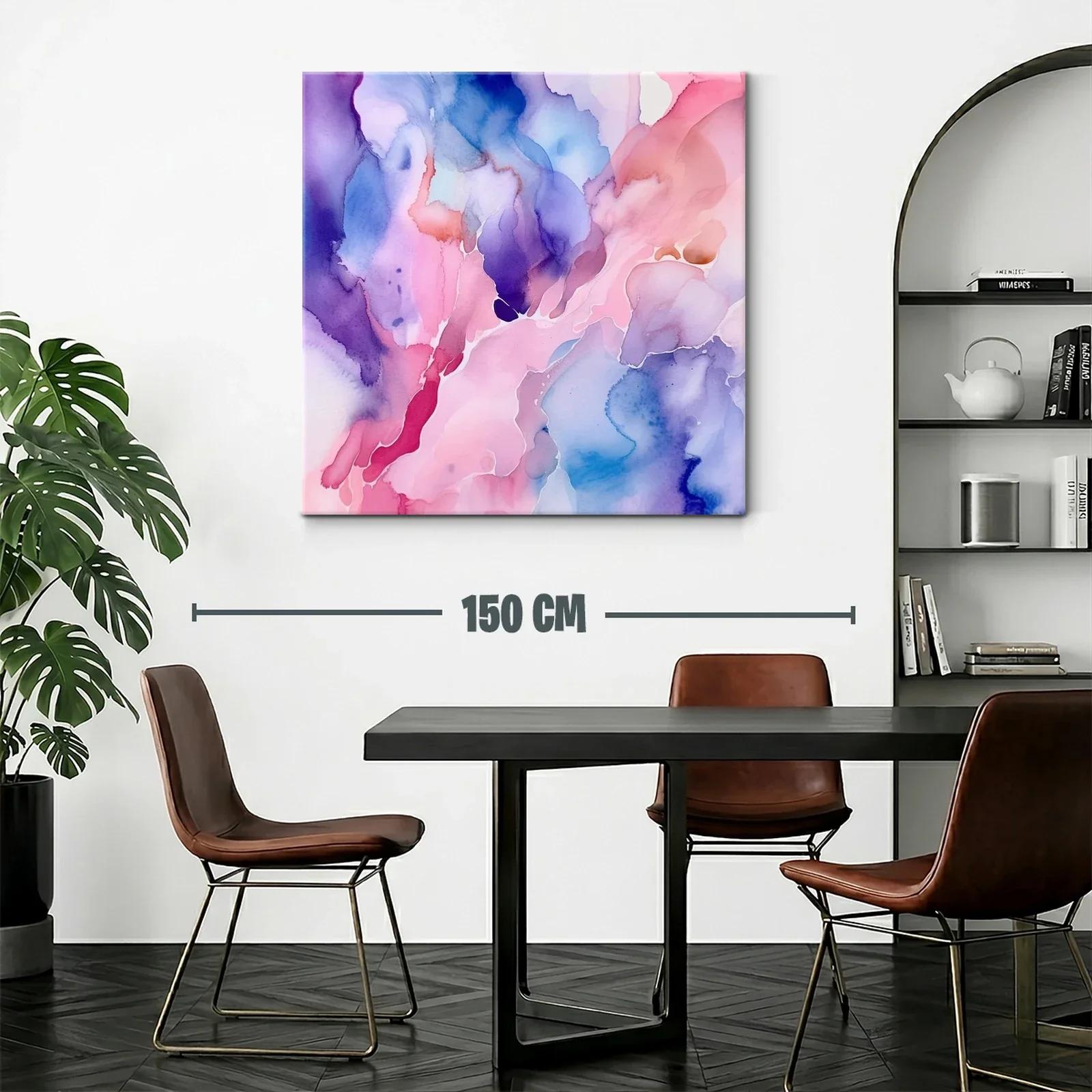 Cuadro abstracto con tonos suaves y vibrantes — miniatura 2