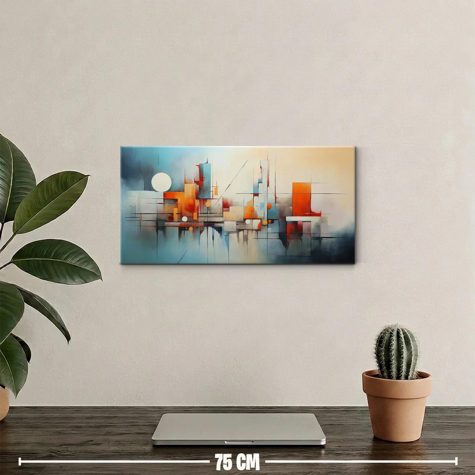 Cuadro skyline abstracto con rectángulos superpuestos — miniatura 2