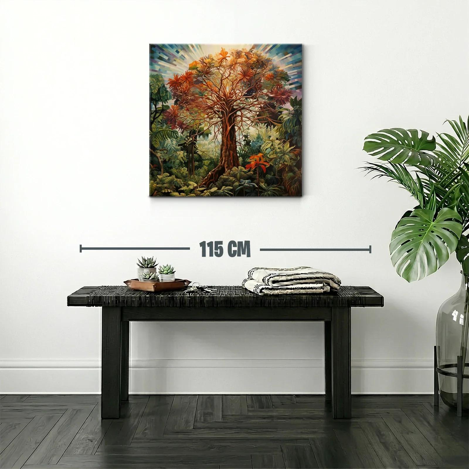 Árbol radiante en vibrante paisaje natural tropical — miniatura 2