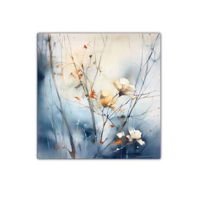 Cuadro decorativo con flores delicadas y tonos suaves