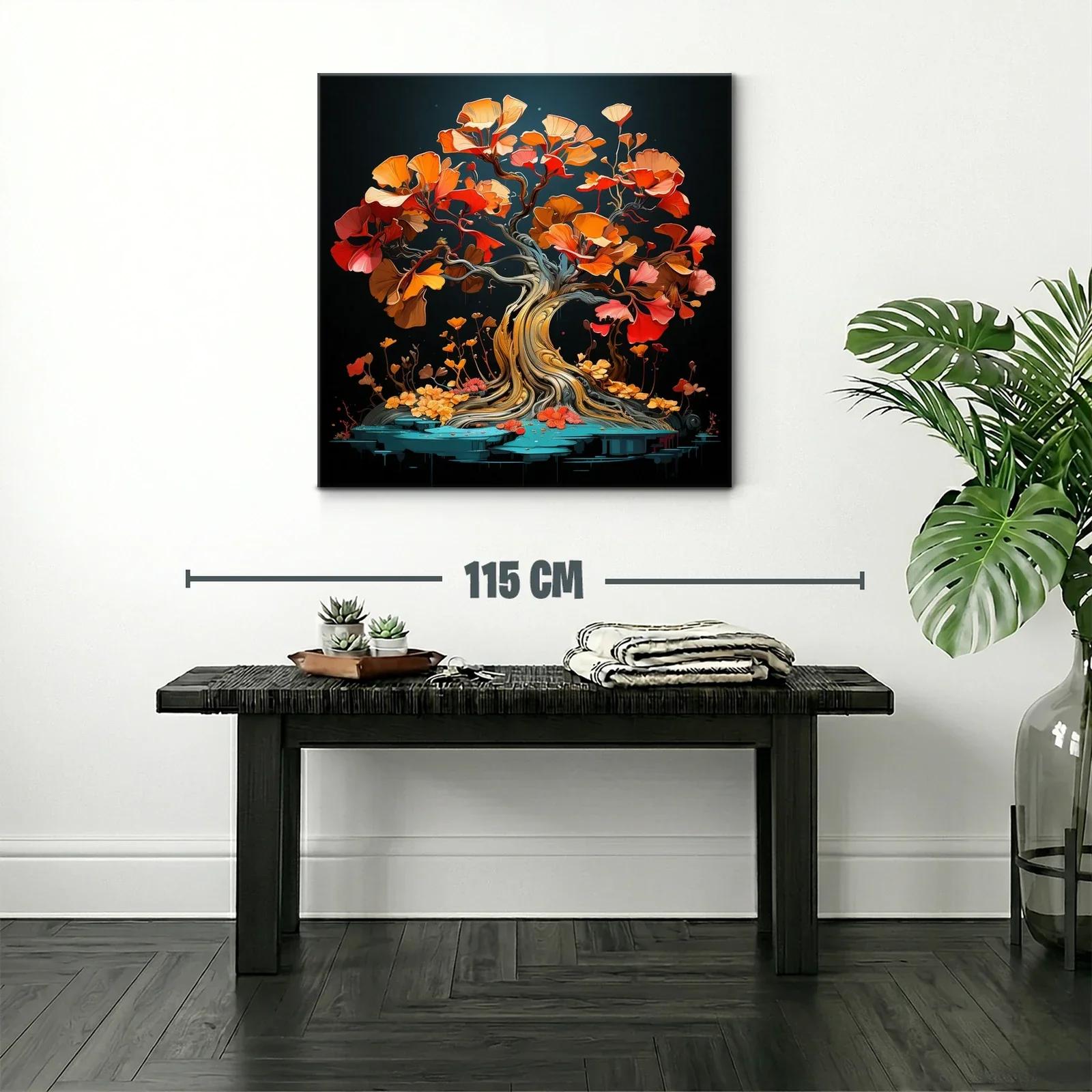 Árbol mágico con hojas en tonos cálidos y vibrantes — miniatura 2