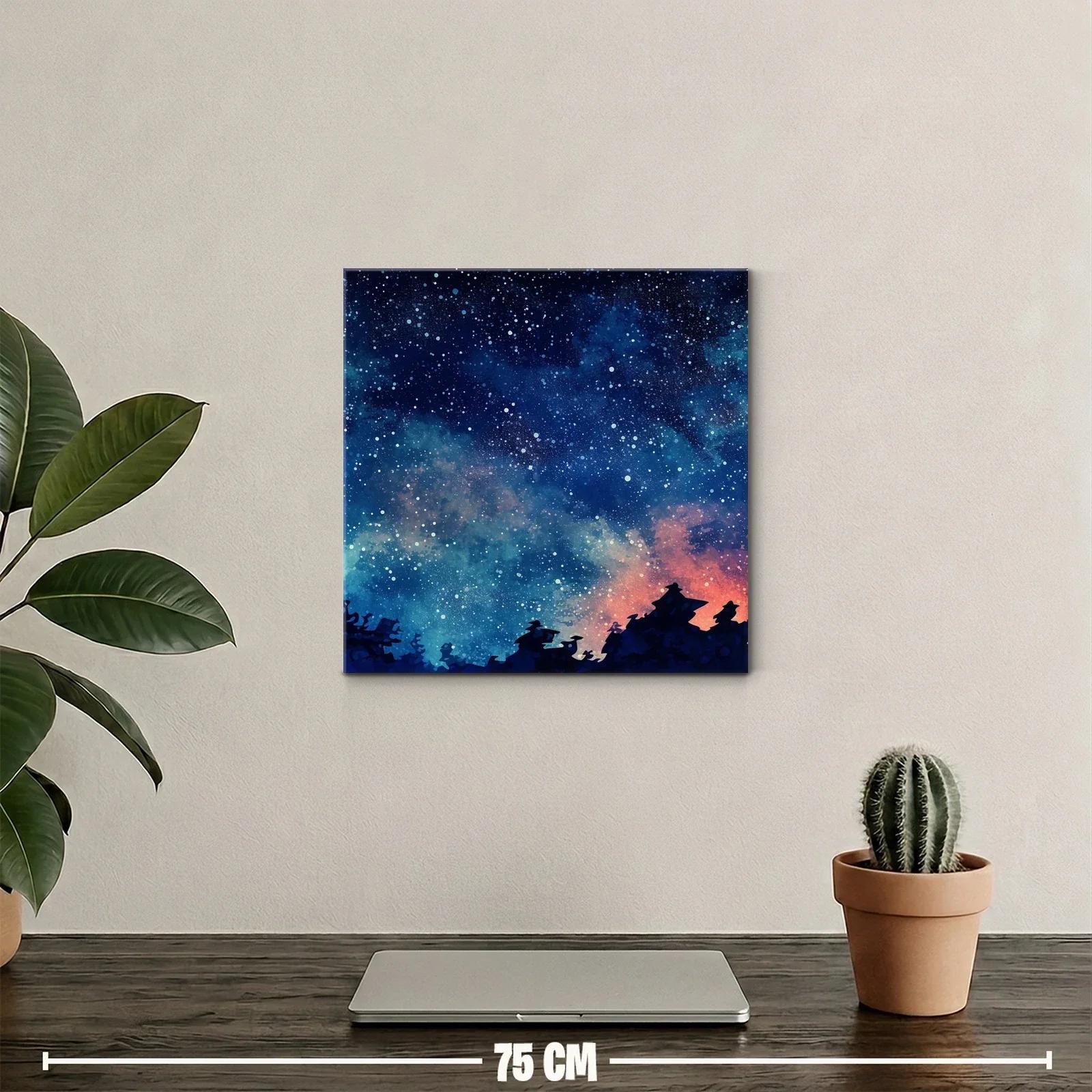 Cielo Estrellado con Siluetas de Montañas al Atardecer — miniatura 2
