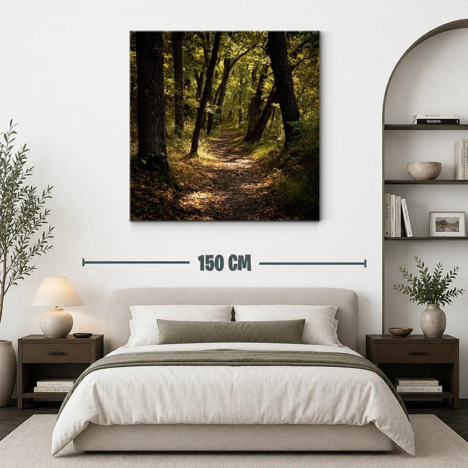 Camino Serene entre Árboles en Luz Dorada — miniatura 3