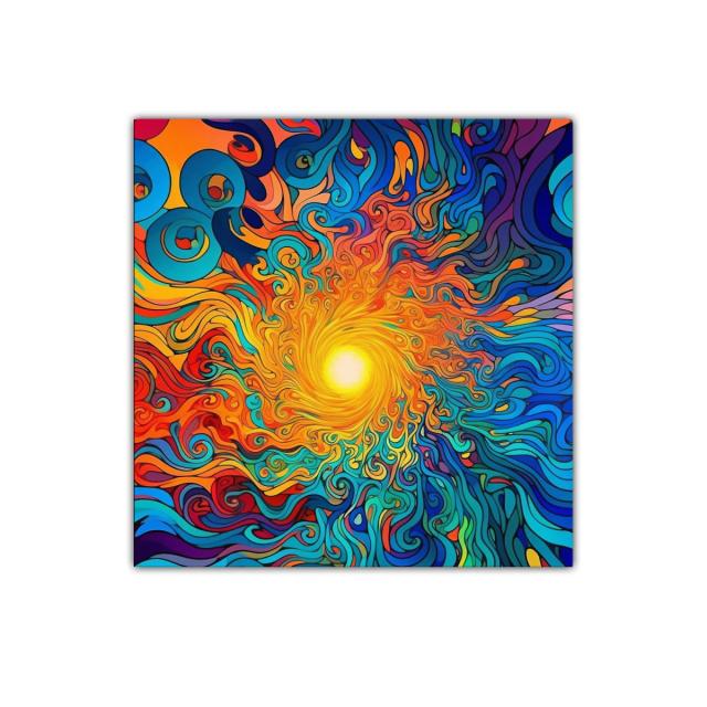 Explosión de colores vibrantes en espiral dinámica