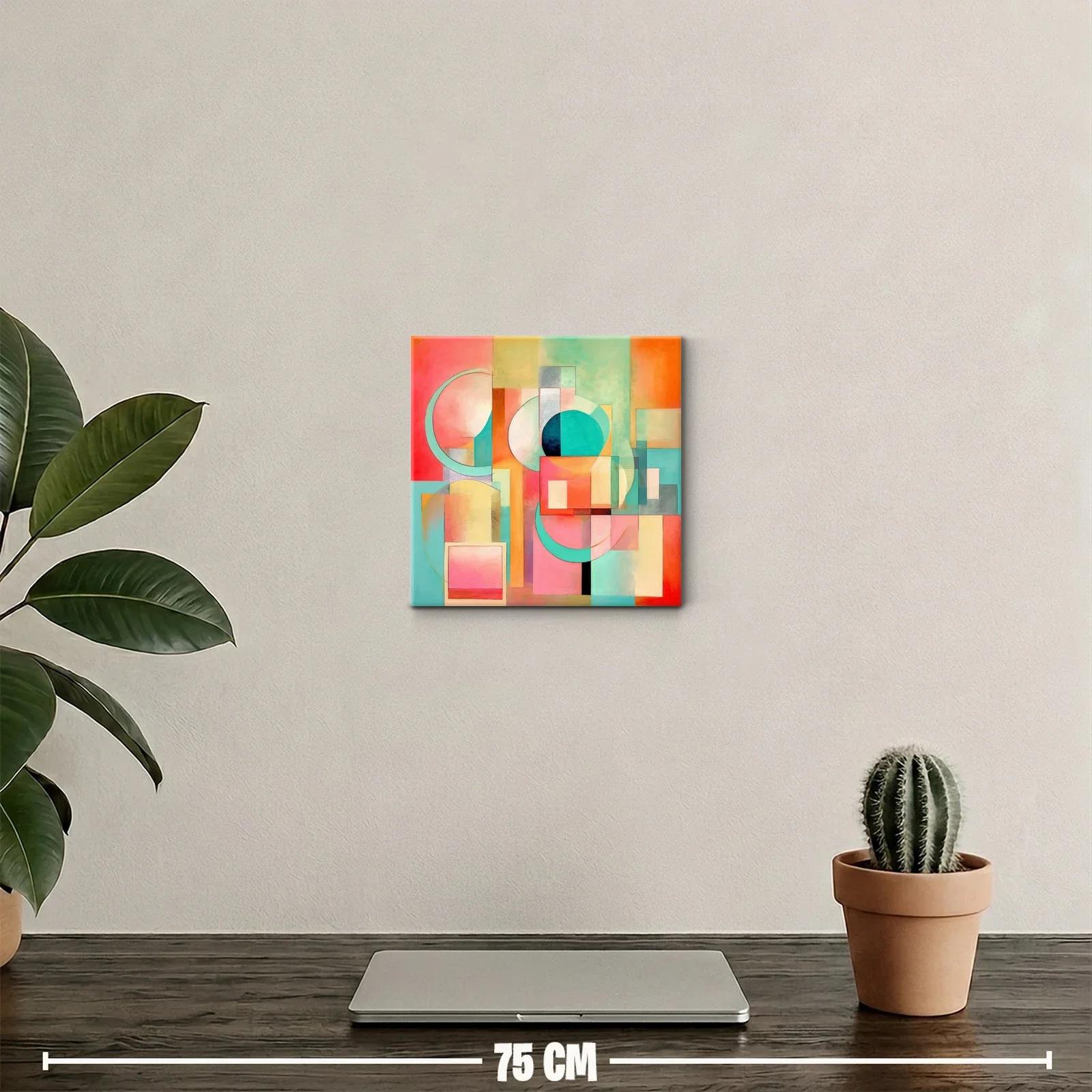 Composición abstracta con formas geométricas y colores cálidos — miniatura 2
