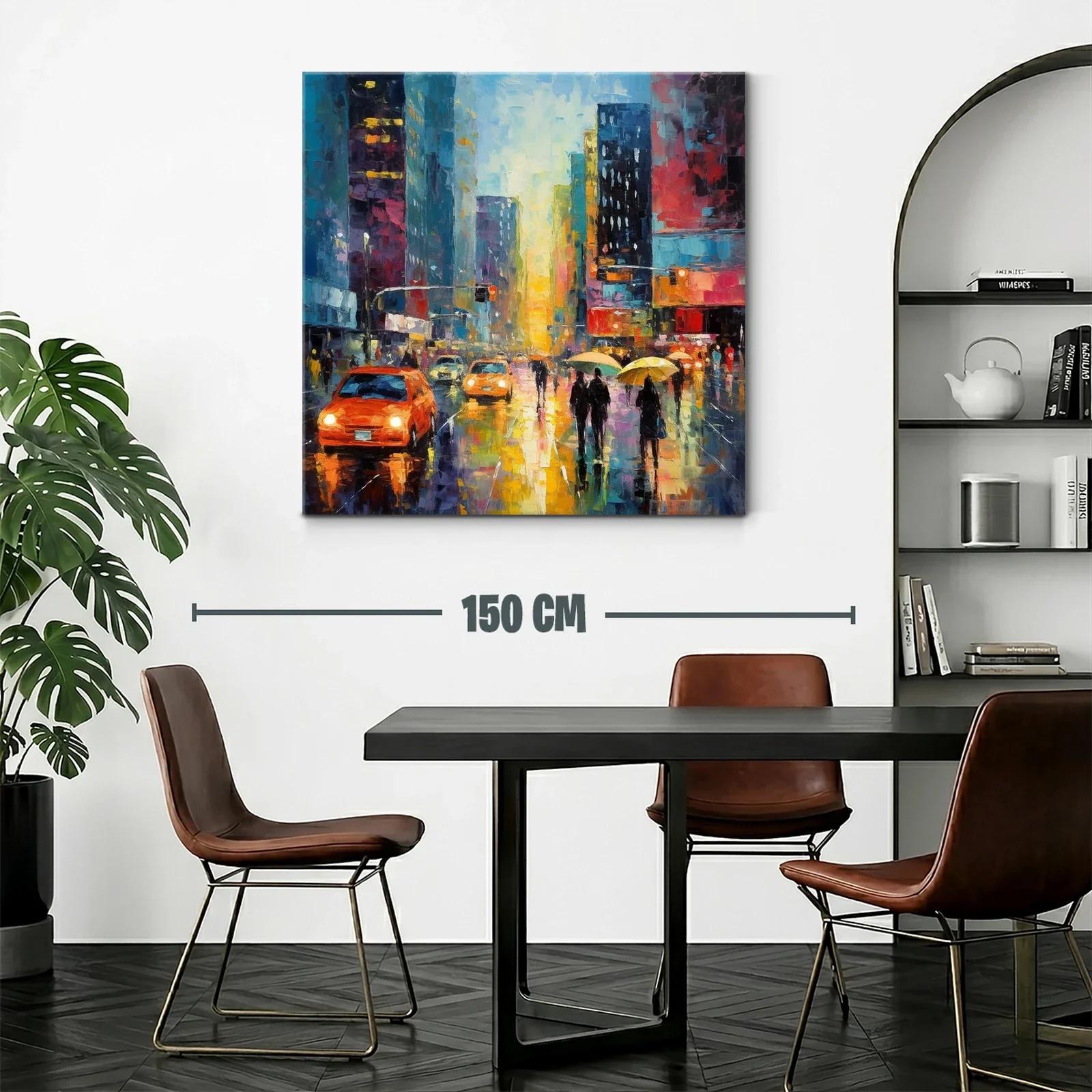 Atardecer urbano con luces y reflejos vibrantes — miniatura 2