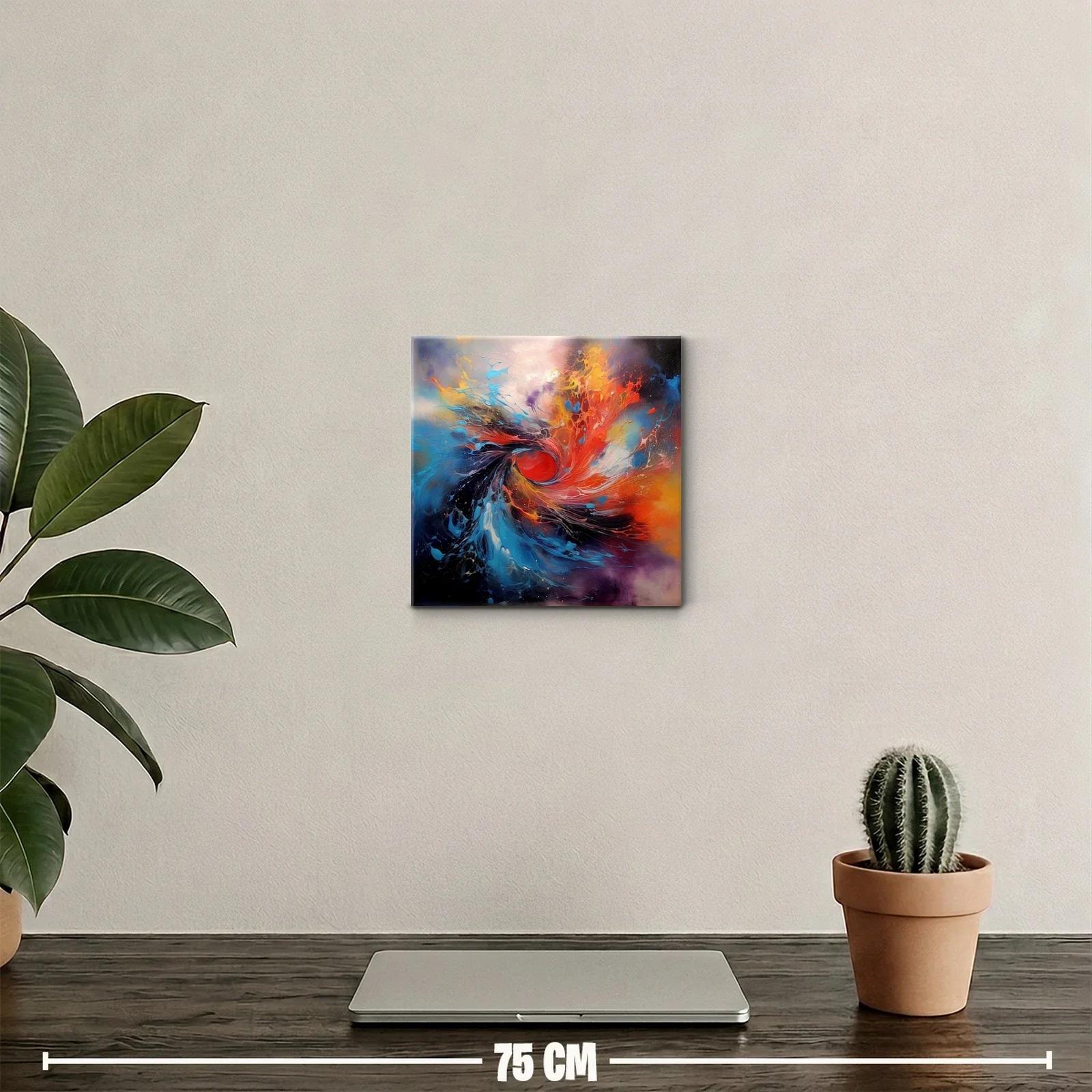 Cuadro Abstracto con Explosión de Colores Vibrantes — miniatura 2