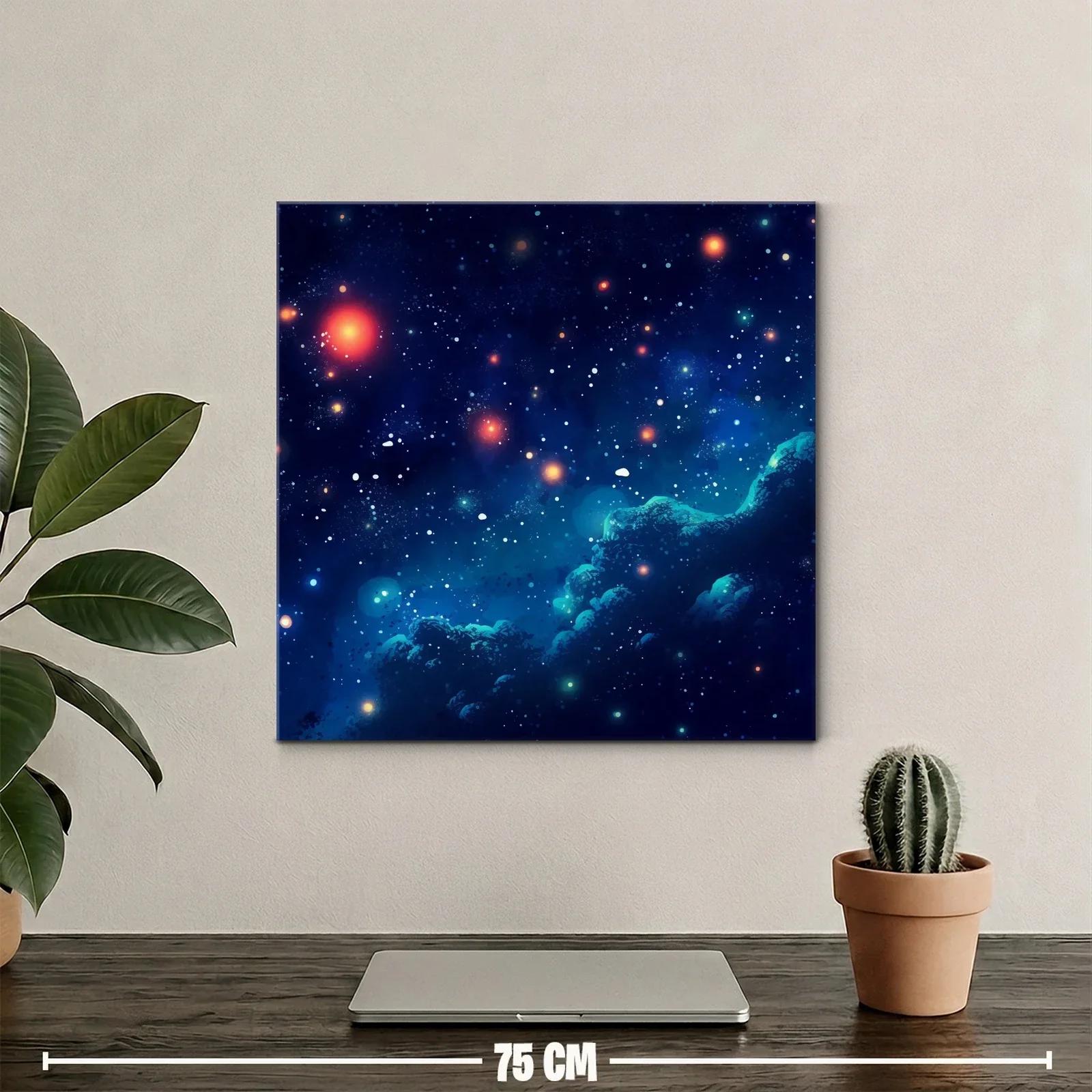 Cielo Estrellado con Destellos en Tonos Azul y Naranja — miniatura 2