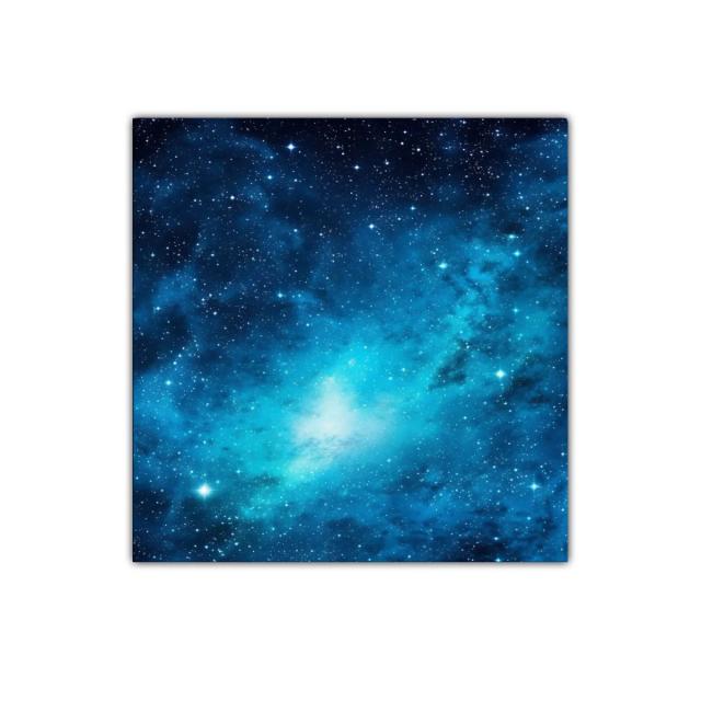 Caótico cielo estrellado en tonos azules brillantes