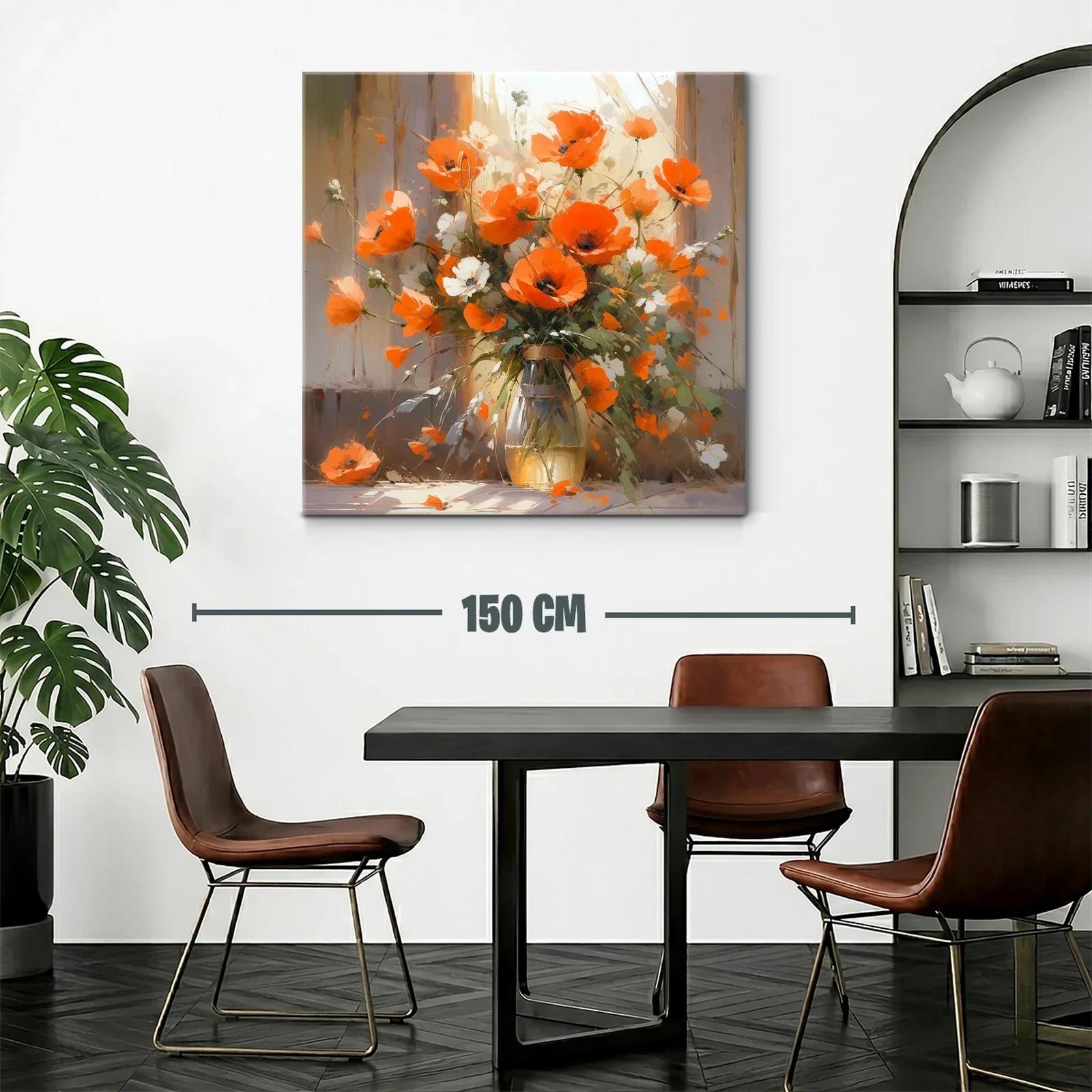 Ramo vibrante de flores anaranjadas con detalles blancos — miniatura 2