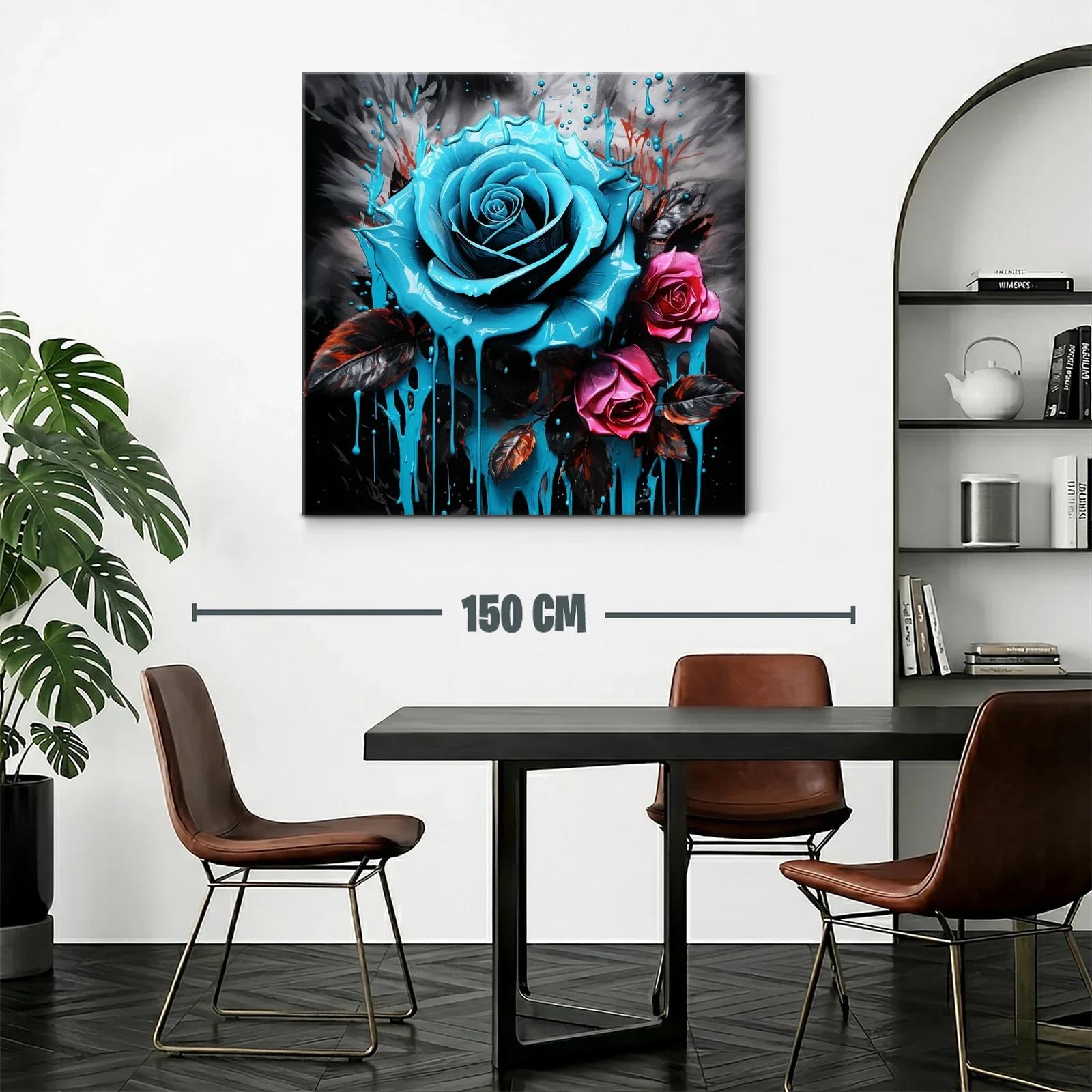 Rosas vibrantes con efecto pintura líquida en tonos intensos — miniatura 2