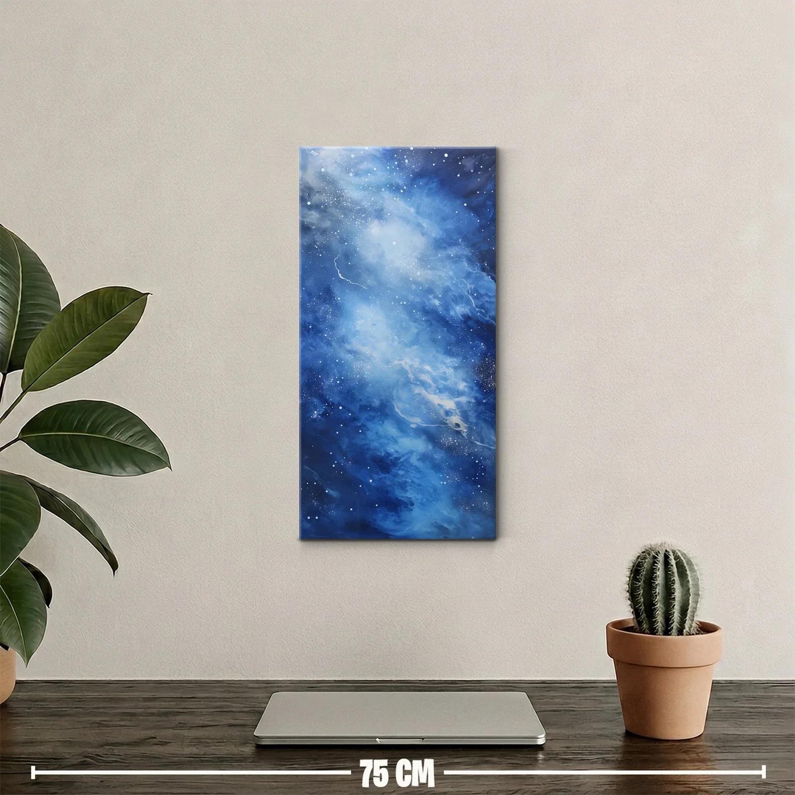 Cuadro nebulosa azul con estrellas y bruma cósmica — miniatura 2
